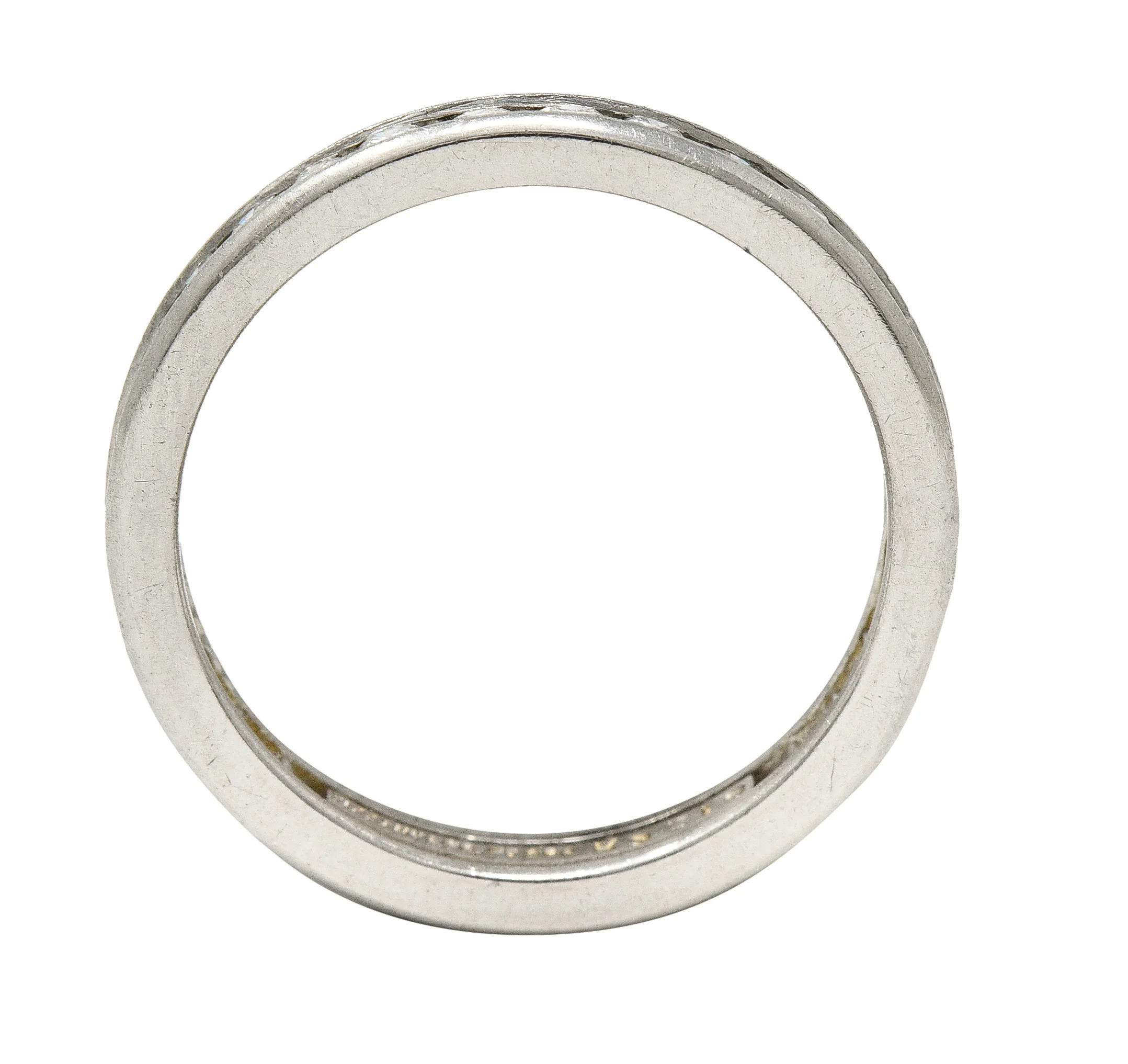 Tiffany & Co. Contemporary 0.90 CTW Diamond Platinum Eternity Channel Band Ring - Image 6