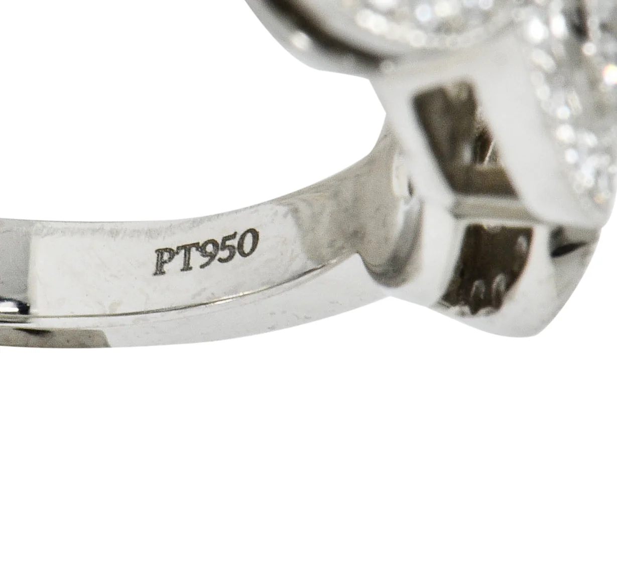 Tiffany & Co. Contemporary 1.00 CTW Diamond Platinum Three Stone Circlet Ring - Image 8