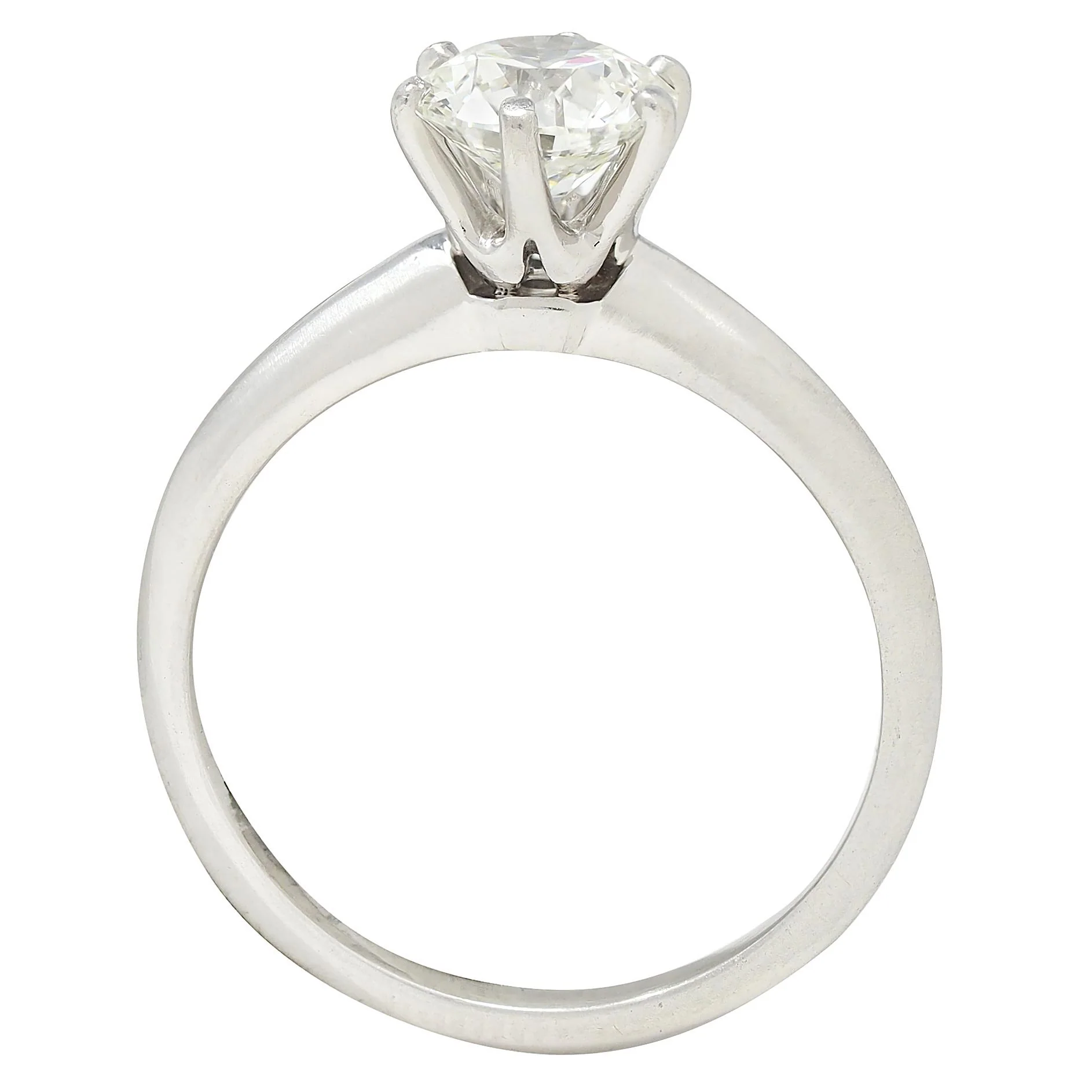Tiffany & Co. Contemporary 1.11 Round Brilliant Carat Diamond Platinum Solitaire Engagement Ring GIA - Image 5