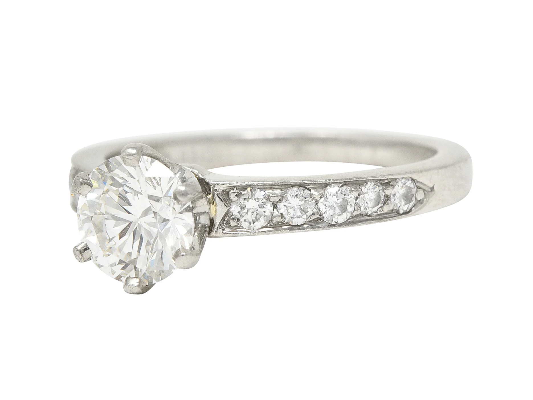 Tiffany & Co. Contemporary 1.33 CTW Diamond Platinum Engagement Ring - Image 7