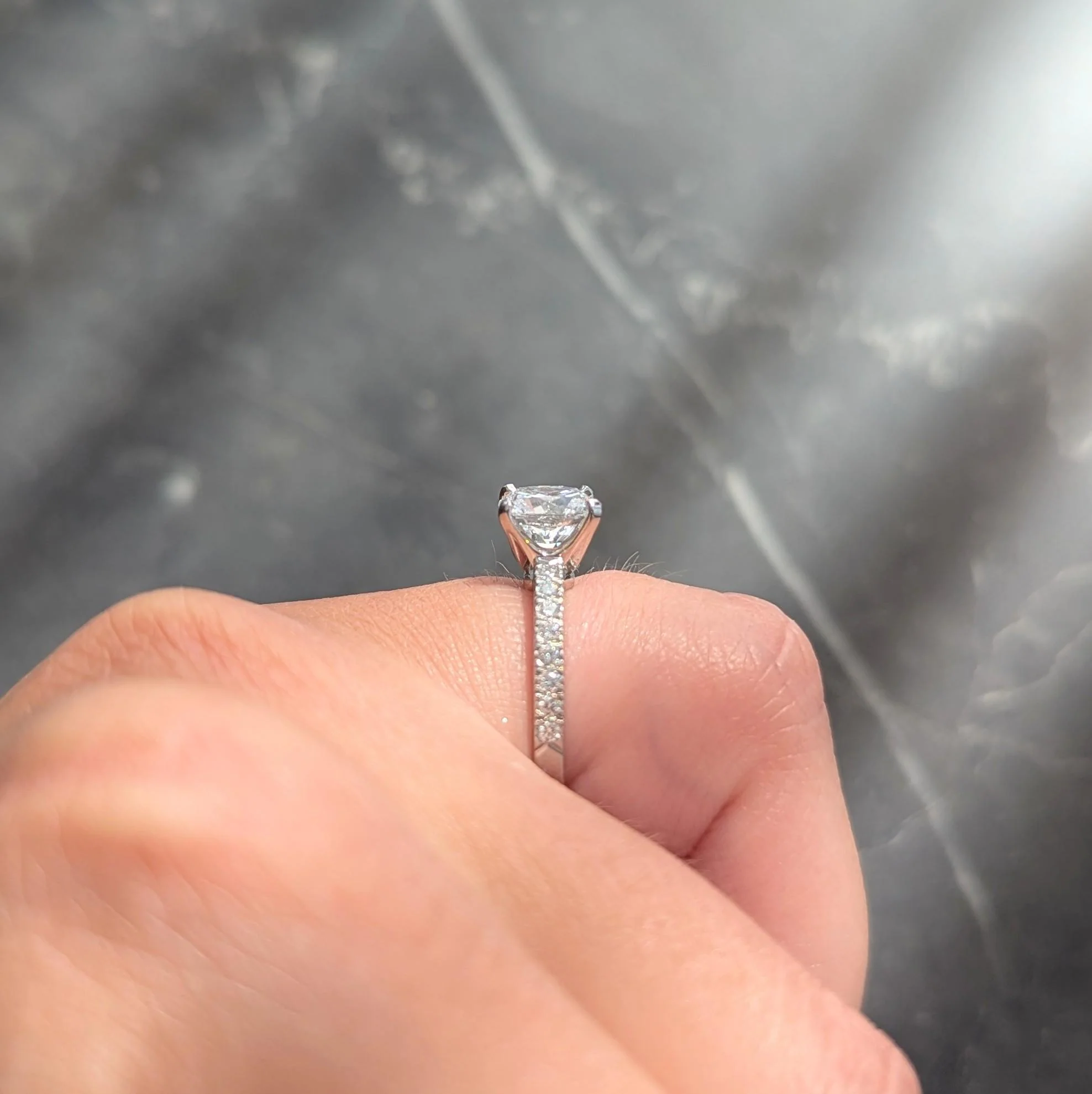 Tiffany & Co. Contemporary 1.59 CTW Cushion Brilliant Diamond Platinum Engagement Ring - Image 15