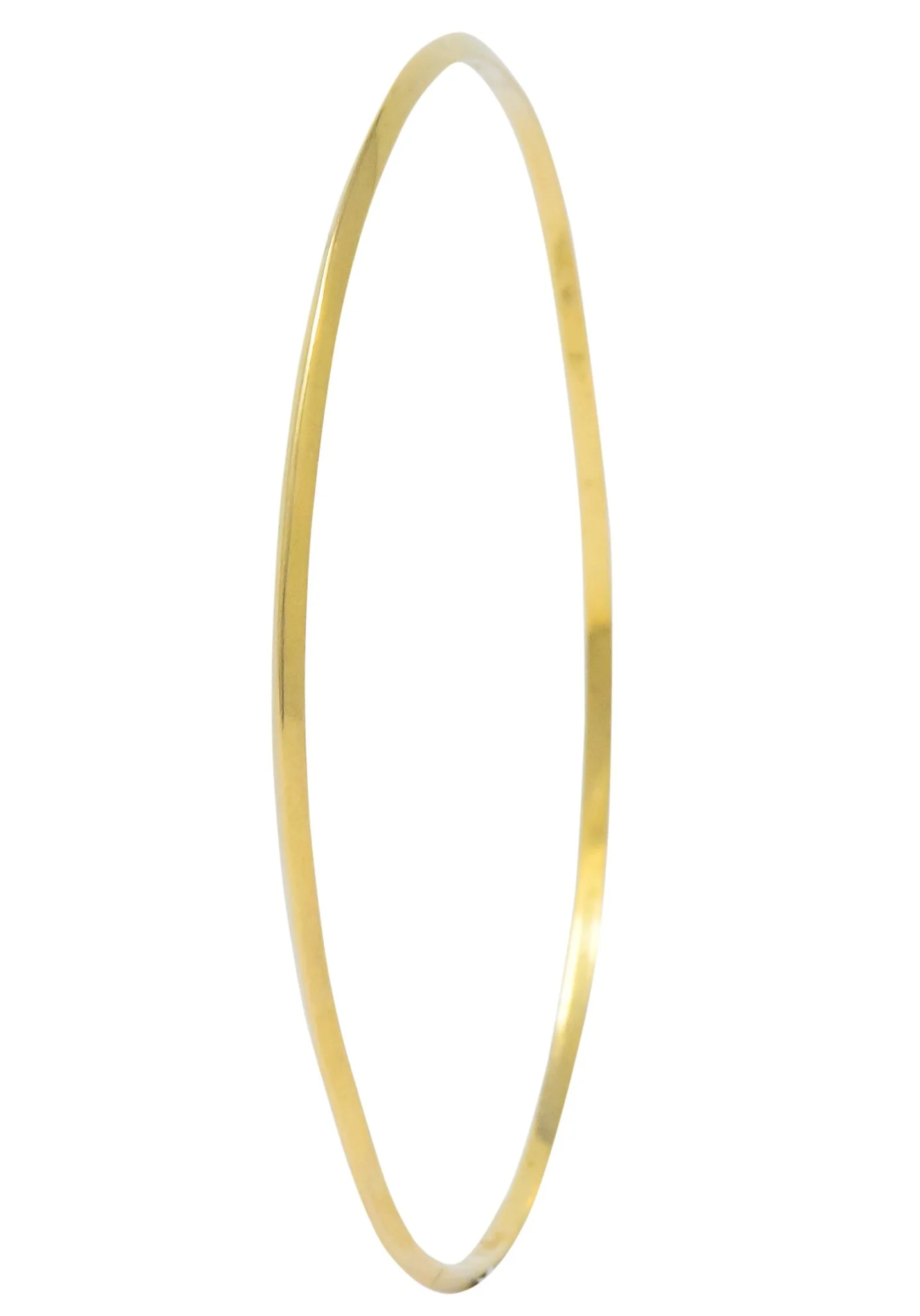 Tiffany & Co. Contemporary 14 Karat Gold Knife Edge Bangle Bracelet - Image 2