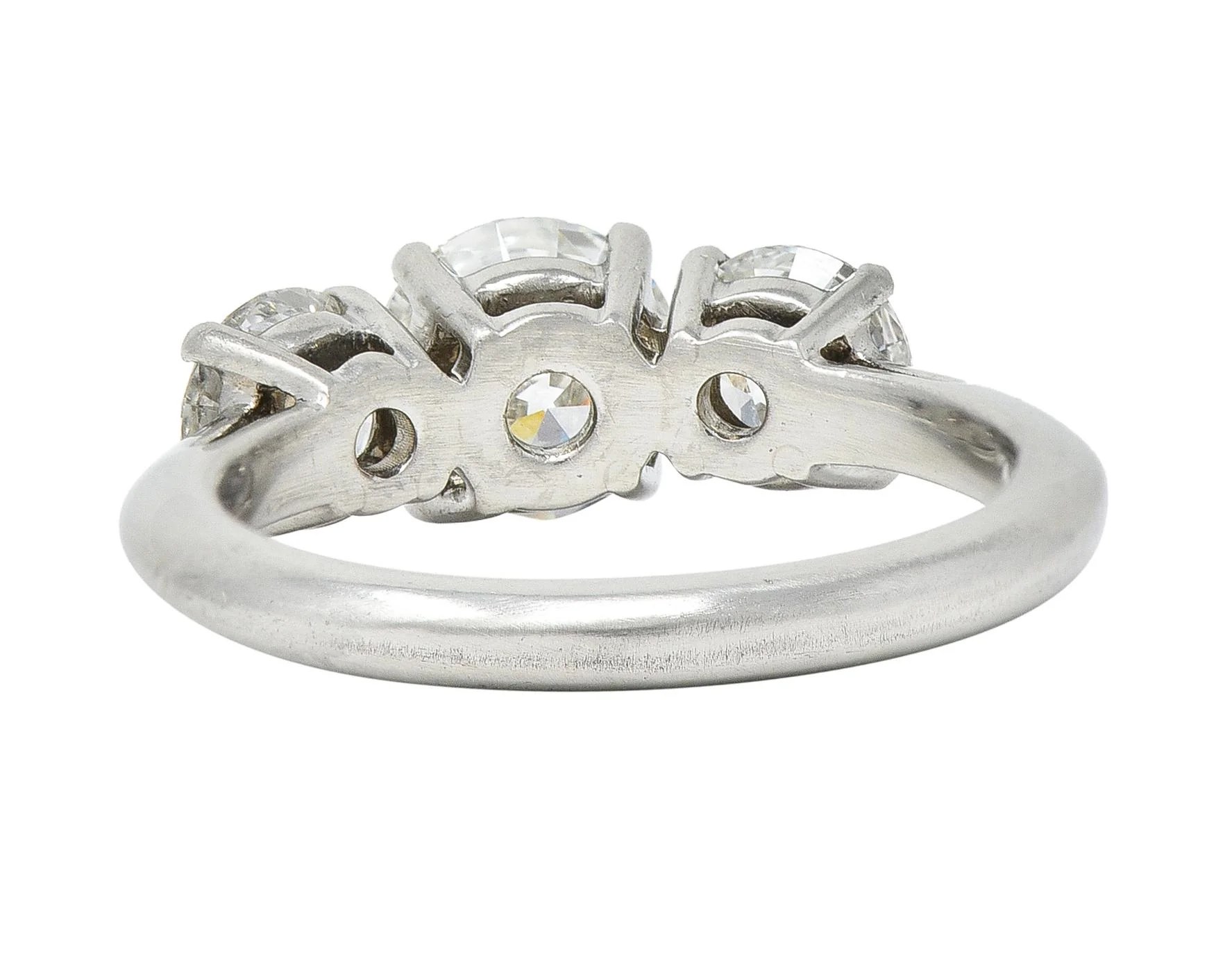 Tiffany & Co. Contemporary 2.34 CTW Diamond Platinum Three Stone Engagement Ring - Image 5