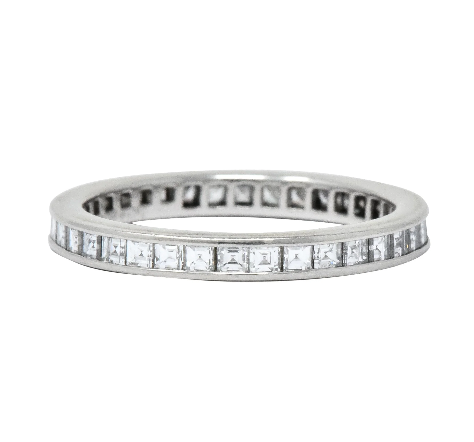 Tiffany & Co. Contemporary British 1.50 CTW Diamond Platinum Eternity Band Ring - Image 3