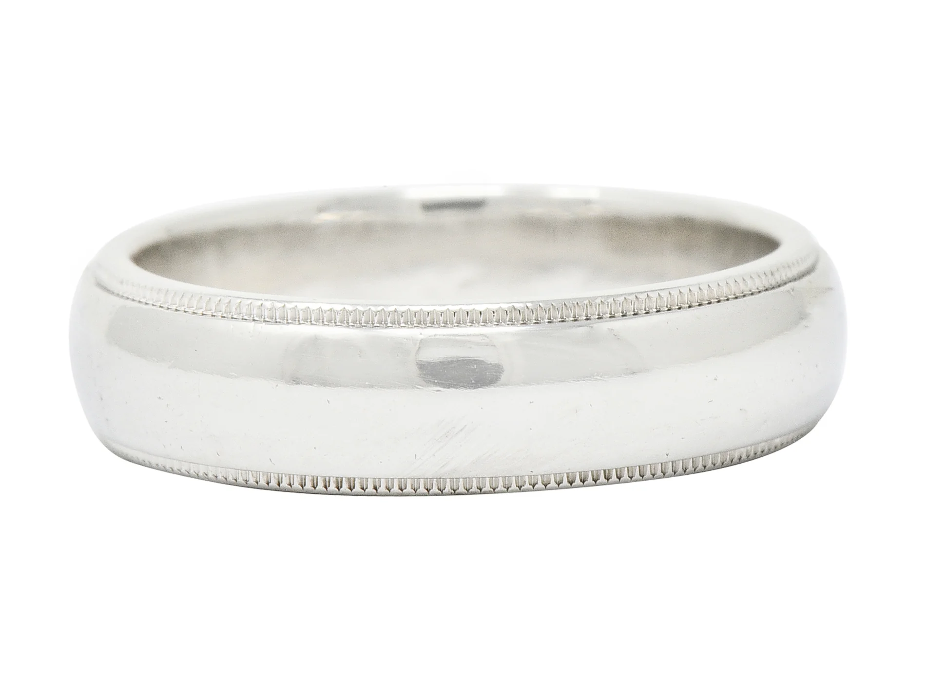 Tiffany & Co. Contemporary Platinum 6MM Men's Wedding Band Ring - Image 2