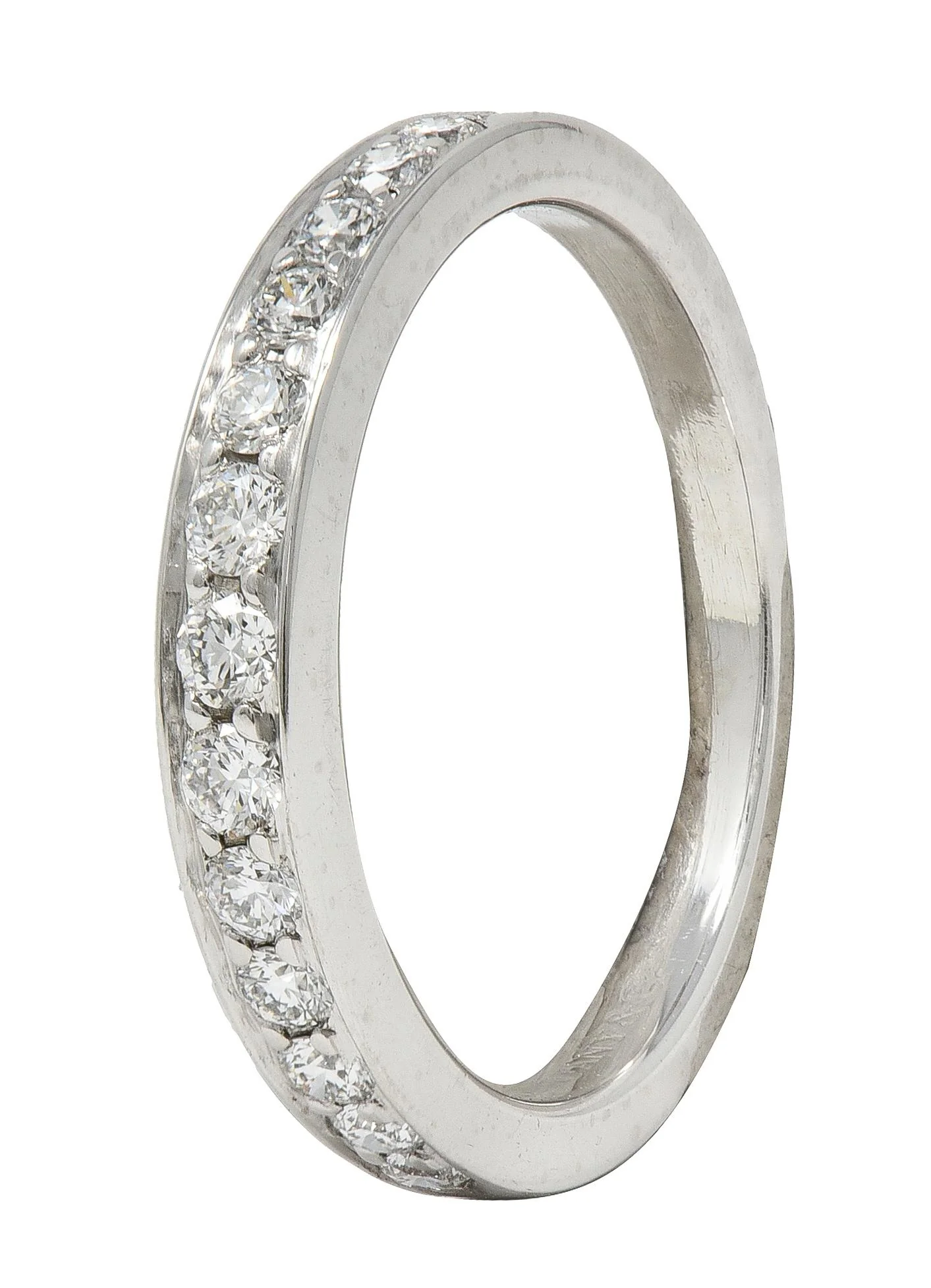 Tiffany & Co. Contemporary Round Brilliant Diamond Platinum Wedding Band Ring - Image 2