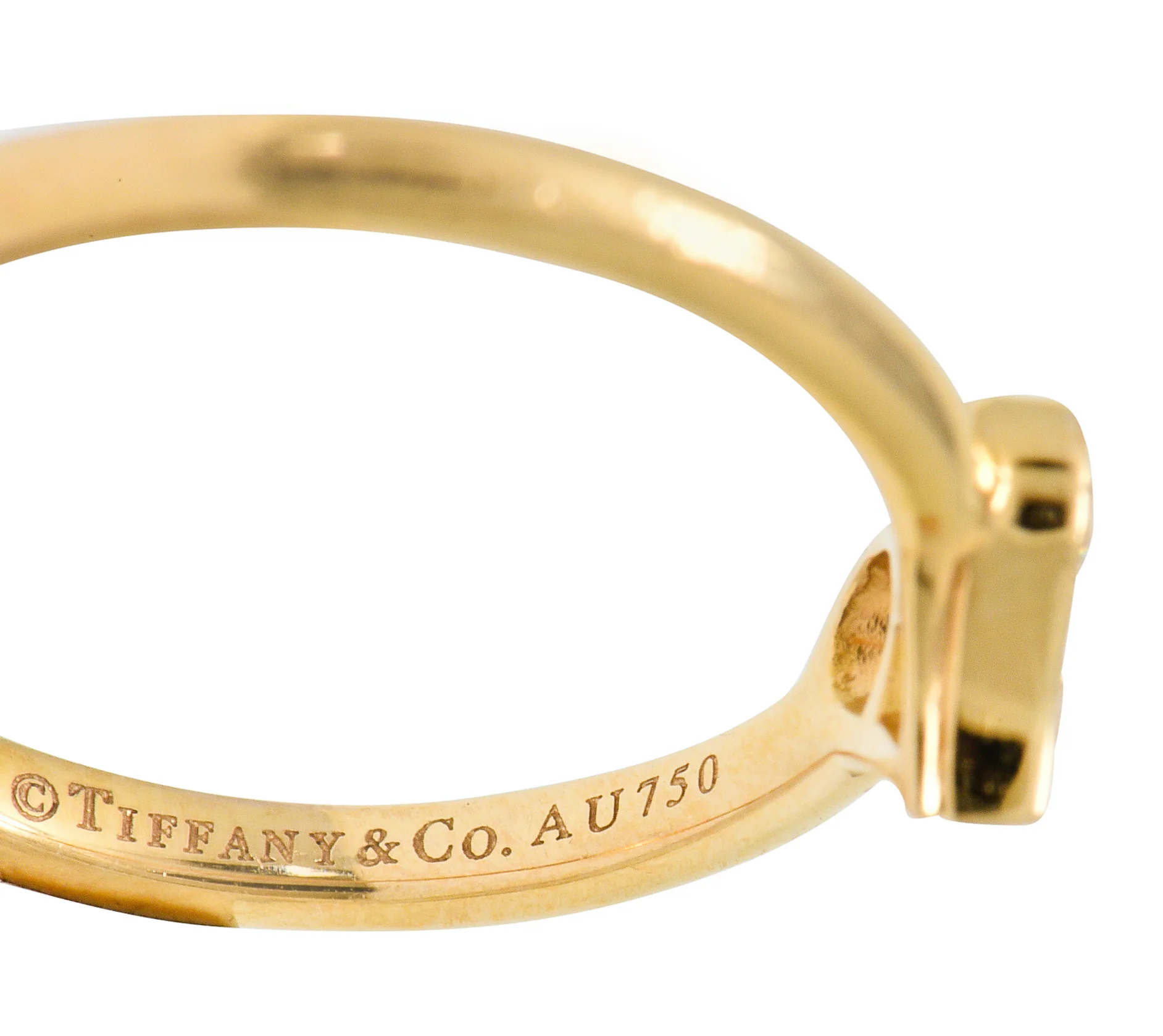Tiffany & Co. Diamond 18 Karat Gold Tiffany Hearts Stacking Ring - Image 9