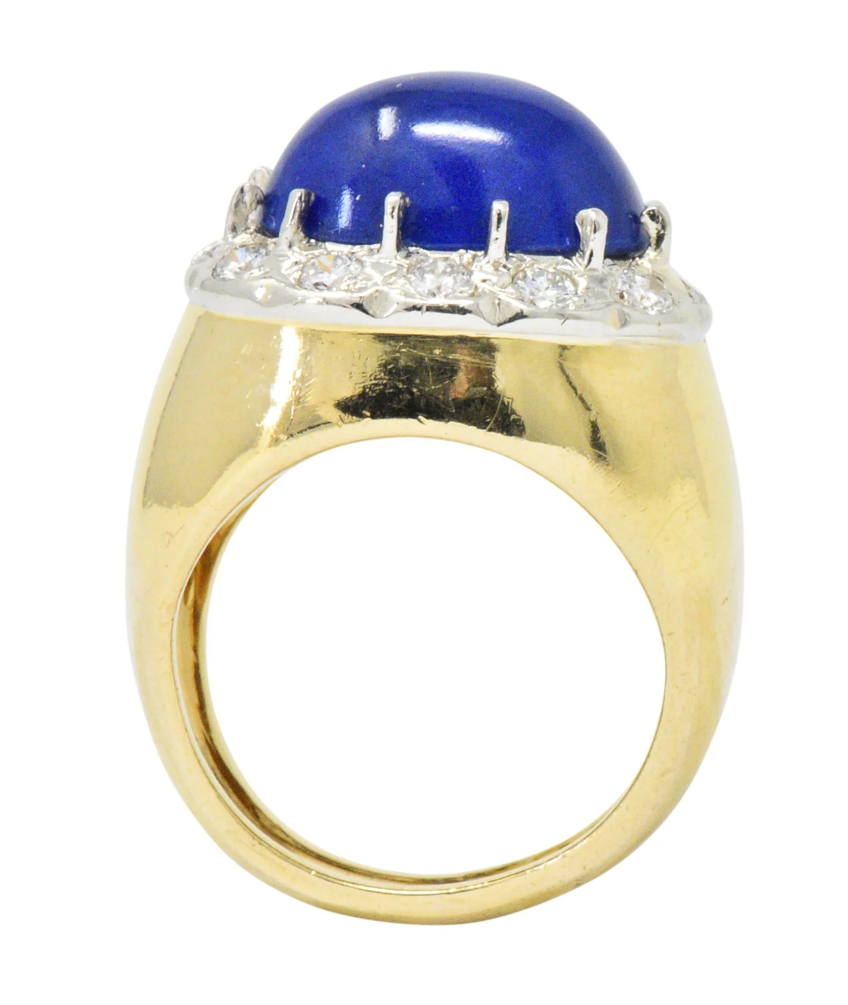 Tiffany & Co. Diamond Lapis Lazuli 18 Karat Gold Cocktail Ring - Image 5