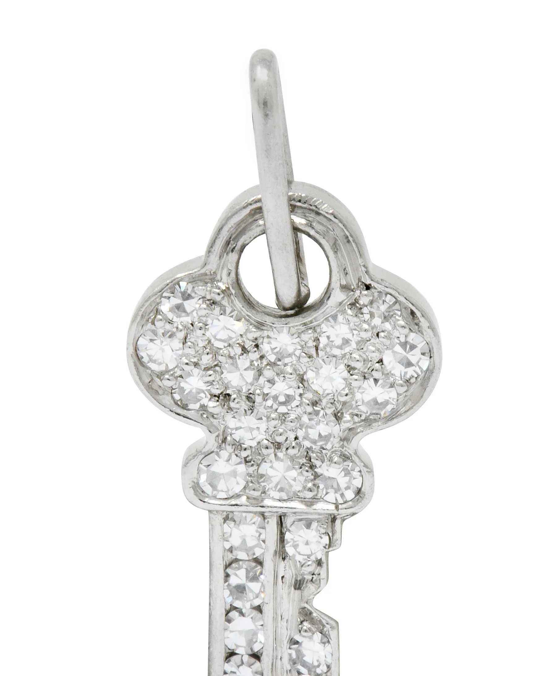 Tiffany & Co. Diamond Platinum Key Charm Circa 1950 - Image 4