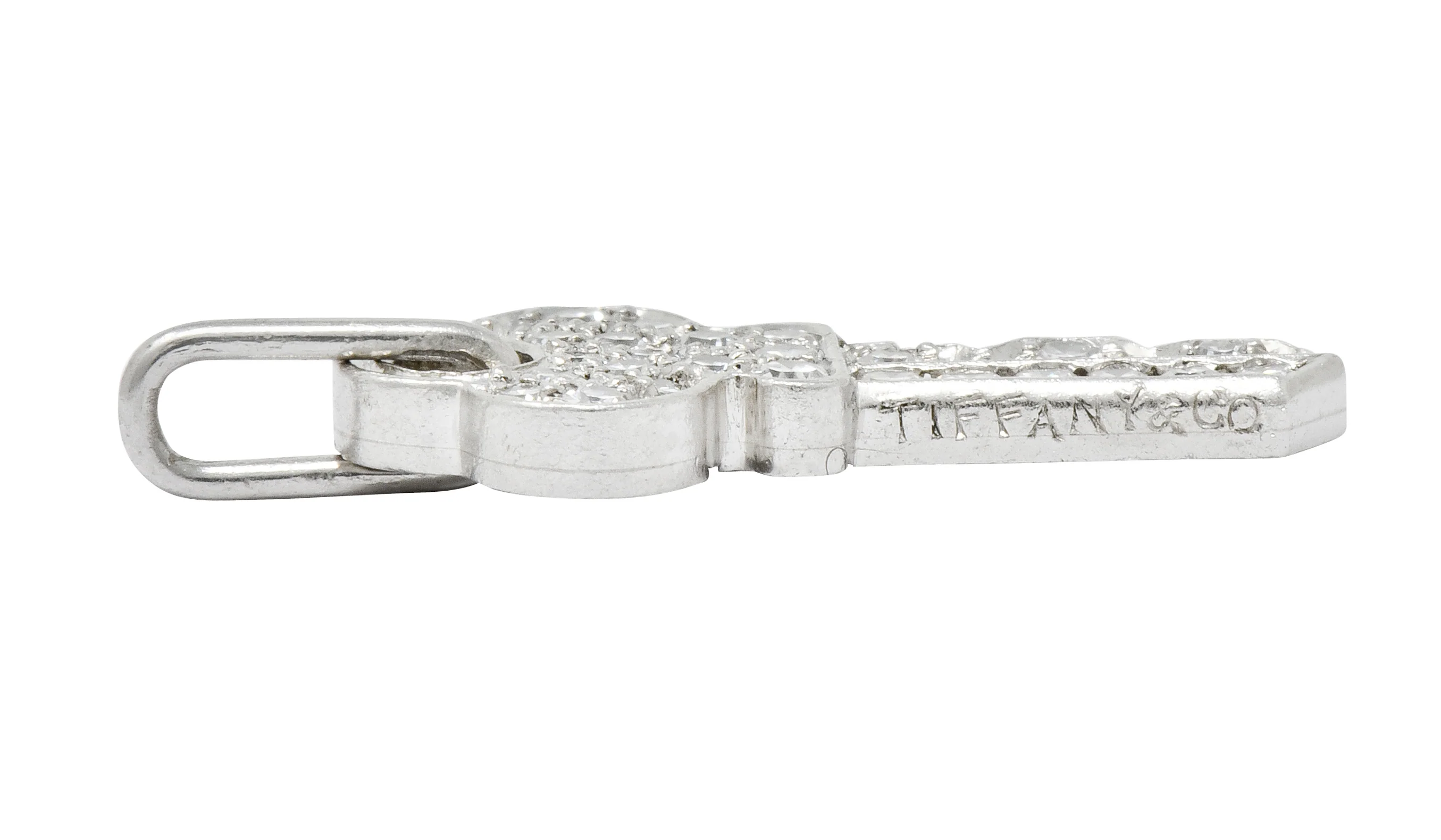 Tiffany & Co. Diamond Platinum Key Charm Circa 1950 - Image 7