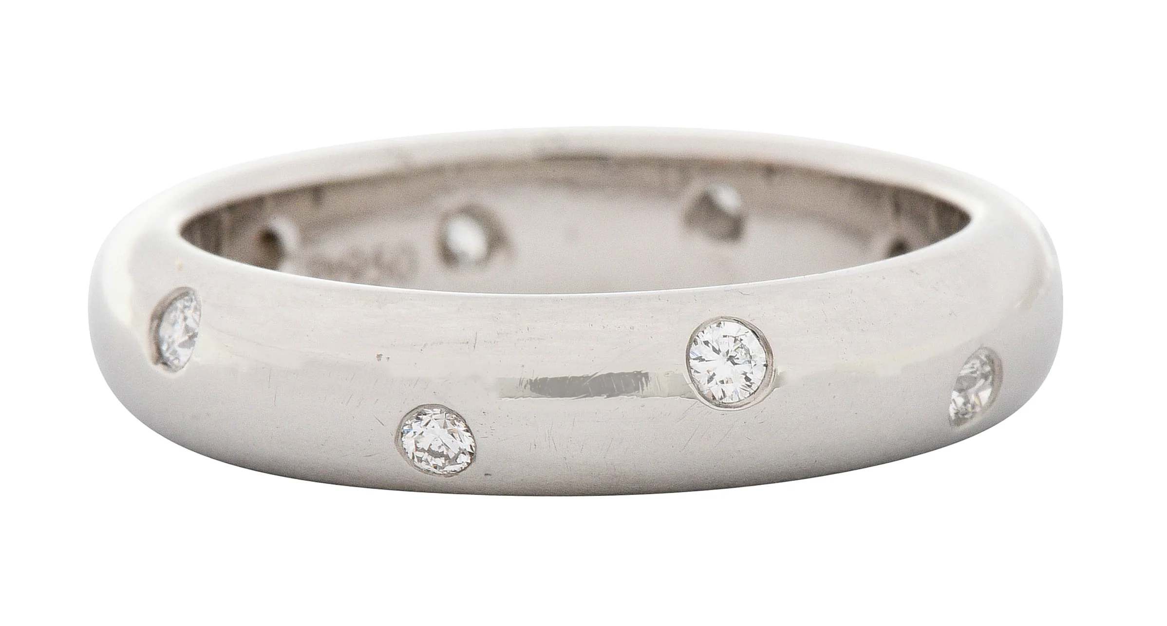 Tiffany & Co. Diamond Platinum Unisex Etoile Band Ring - Image 2