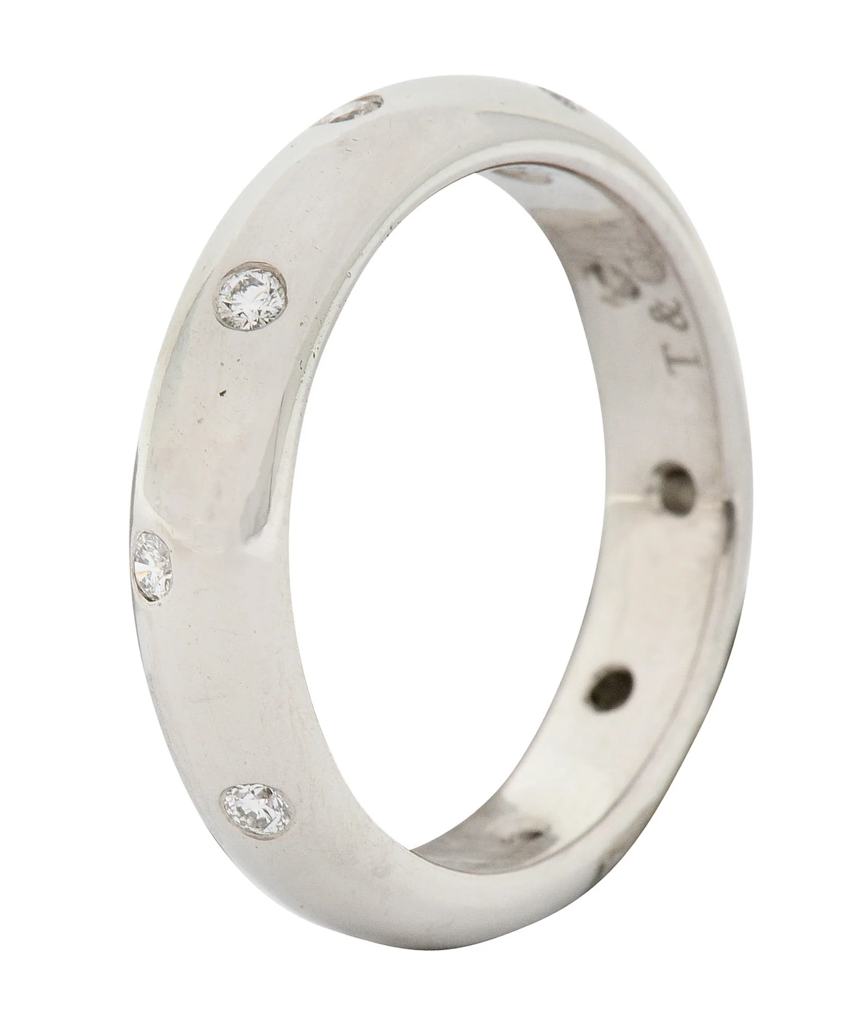 Tiffany & Co. Diamond Platinum Unisex Etoile Band Ring - Image 6