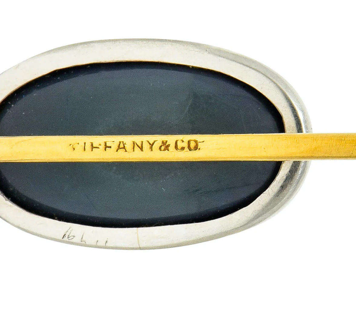 Tiffany & Co. Edwardian Black Opal Platinum 18 Karat Gold Stickpin - Image 6