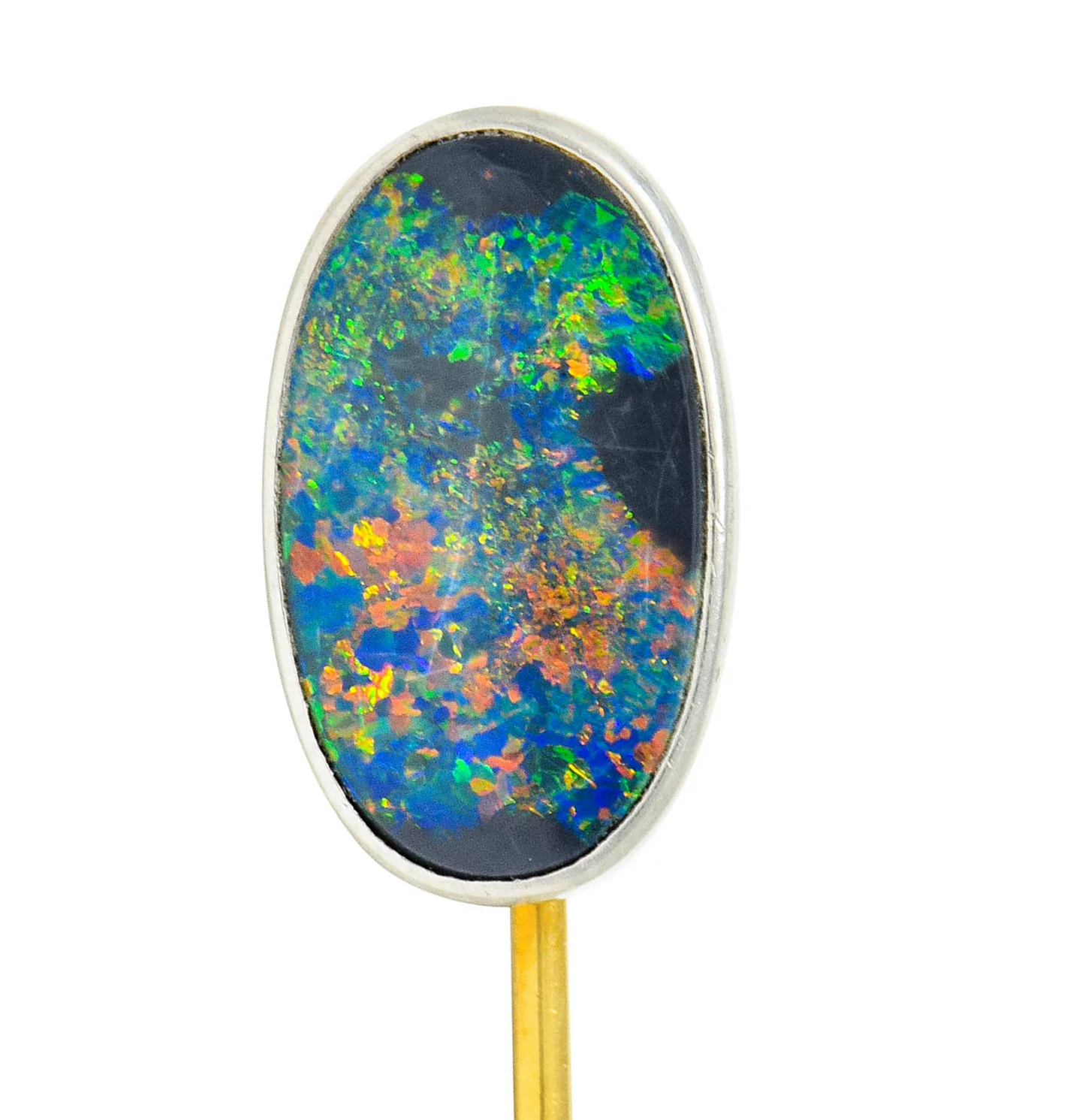 Tiffany & Co. Edwardian Black Opal Platinum 18 Karat Gold Stickpin - Image 7
