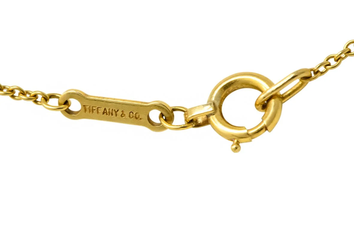 Tiffany & Co Elsa Peretti 18 Karat Gold Open Heart Necklace - Image 6