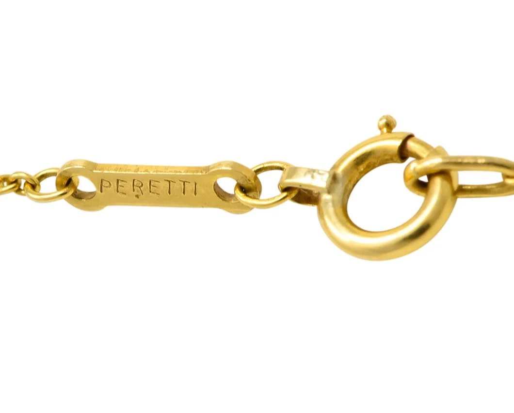 Tiffany & Co Elsa Peretti 18 Karat Gold Open Heart Necklace - Image 7