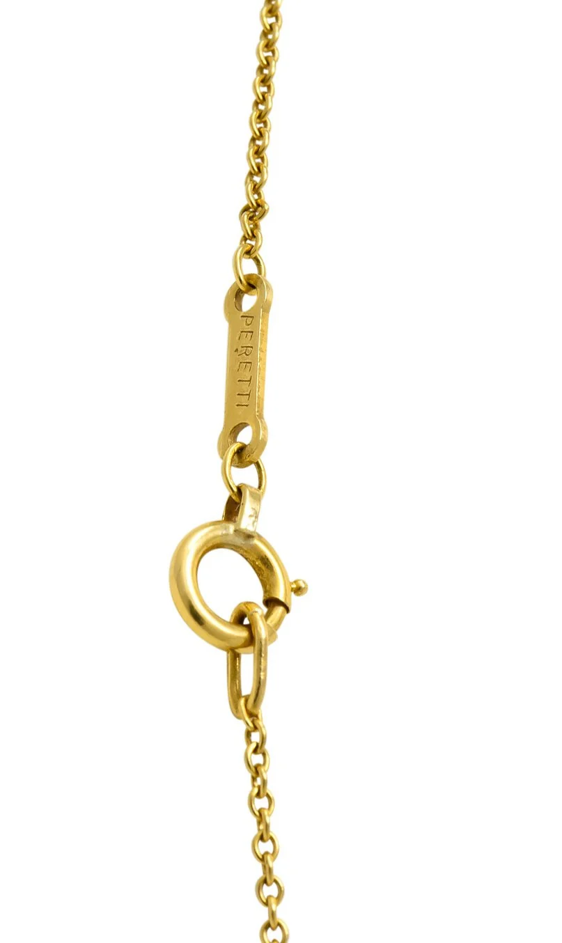 Tiffany & Co Elsa Peretti 18 Karat Gold Open Heart Necklace - Image 8