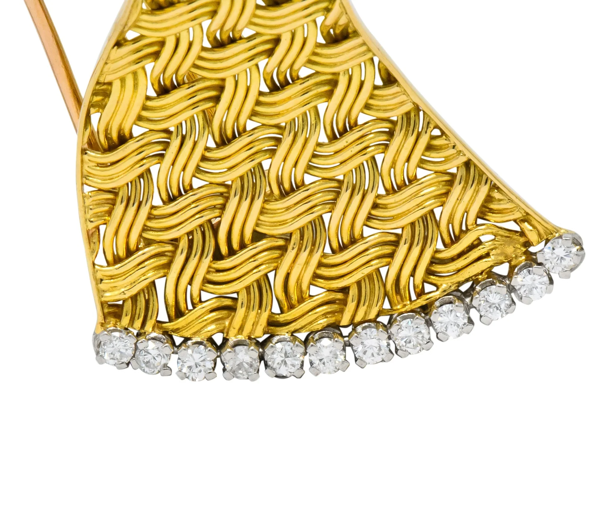 Tiffany & Co. France 0.90 CTW Diamond 18 Karat Gold Brooch - Image 4