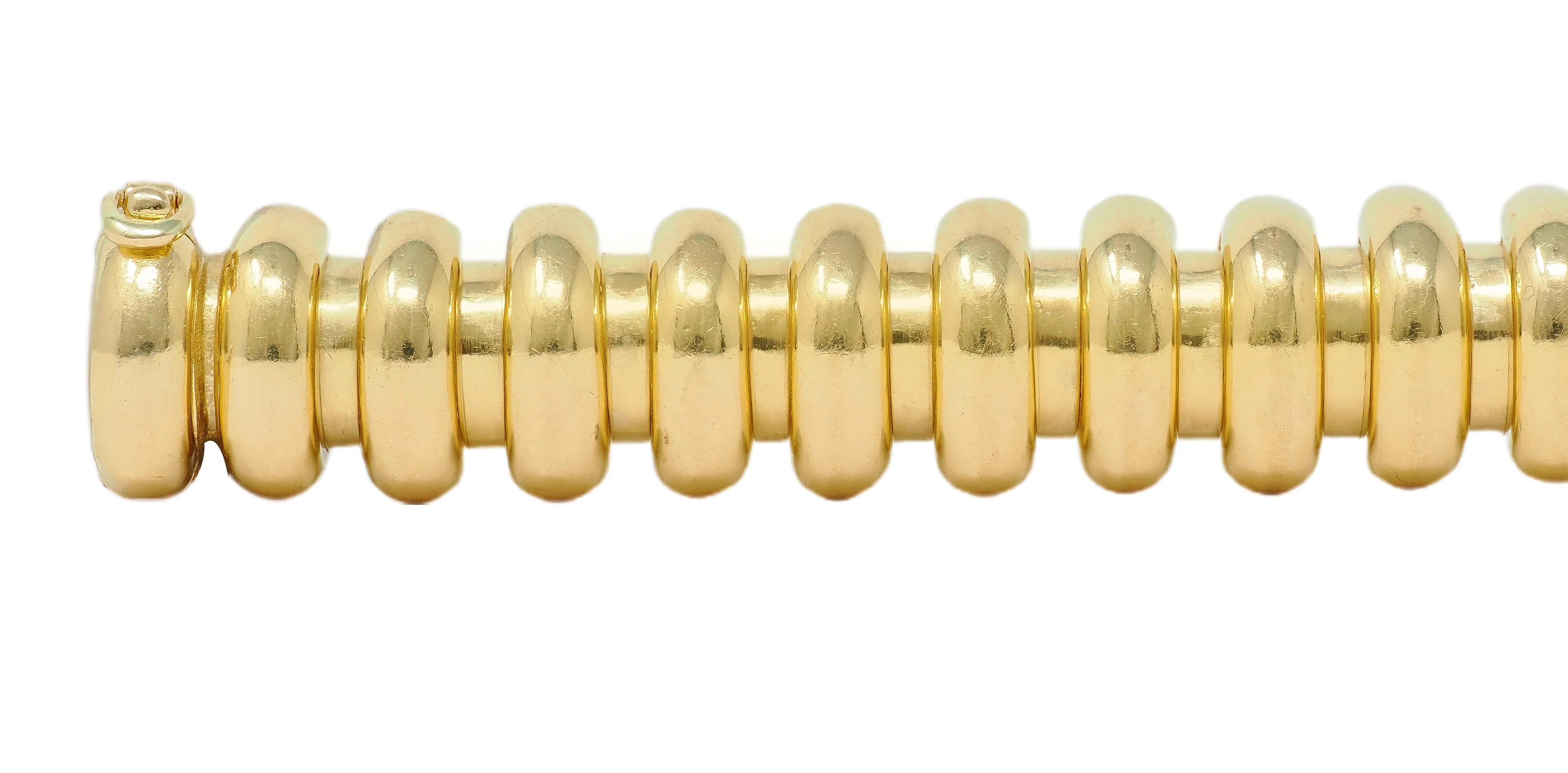 Tiffany & Co. Georges L'Enfant French 18 Karat Yellow Gold Vintage Tubogas Link Bracelet - Image 3