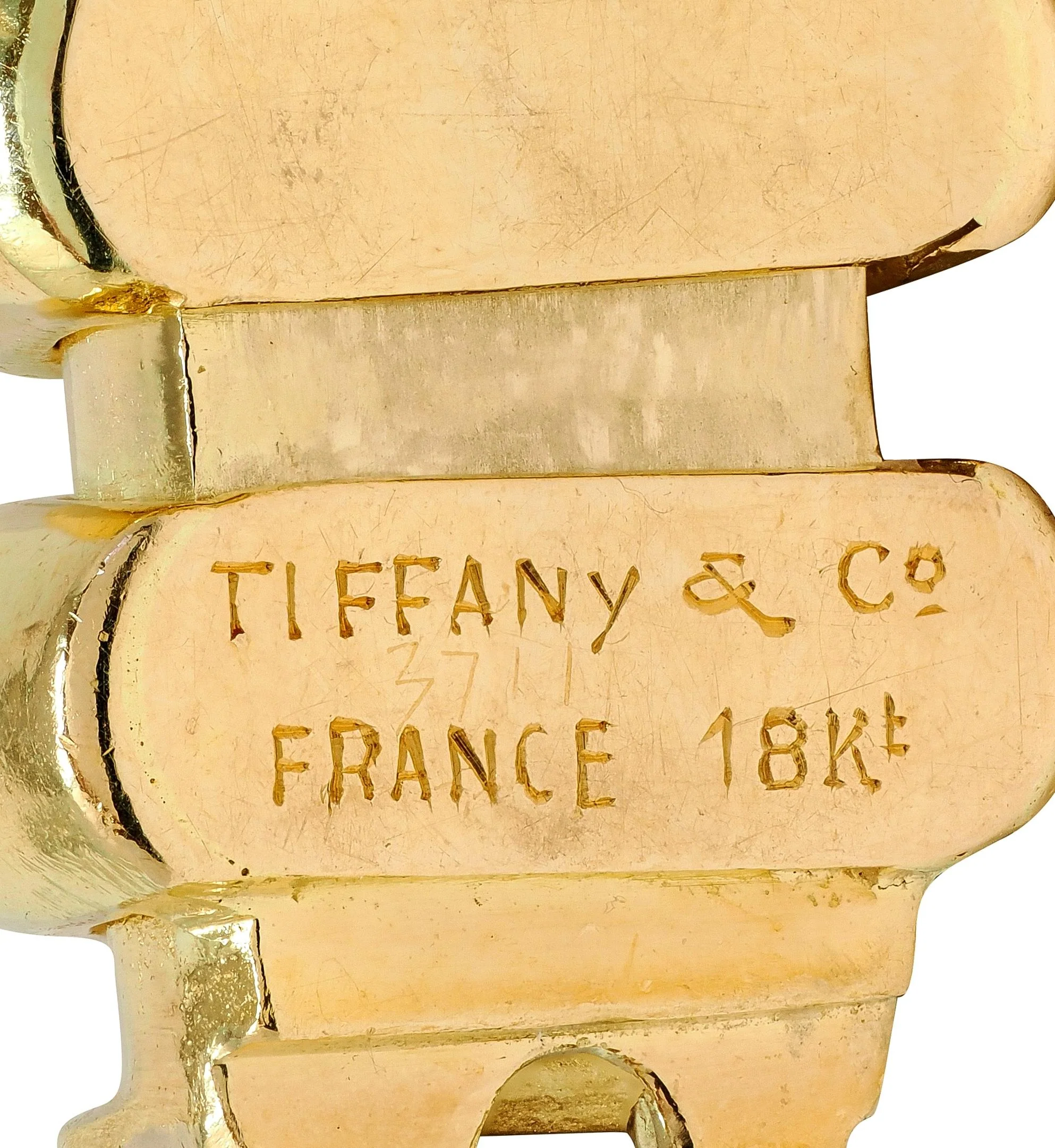 Tiffany & Co. Georges L'Enfant French 18 Karat Yellow Gold Vintage Tubogas Link Bracelet - Image 7