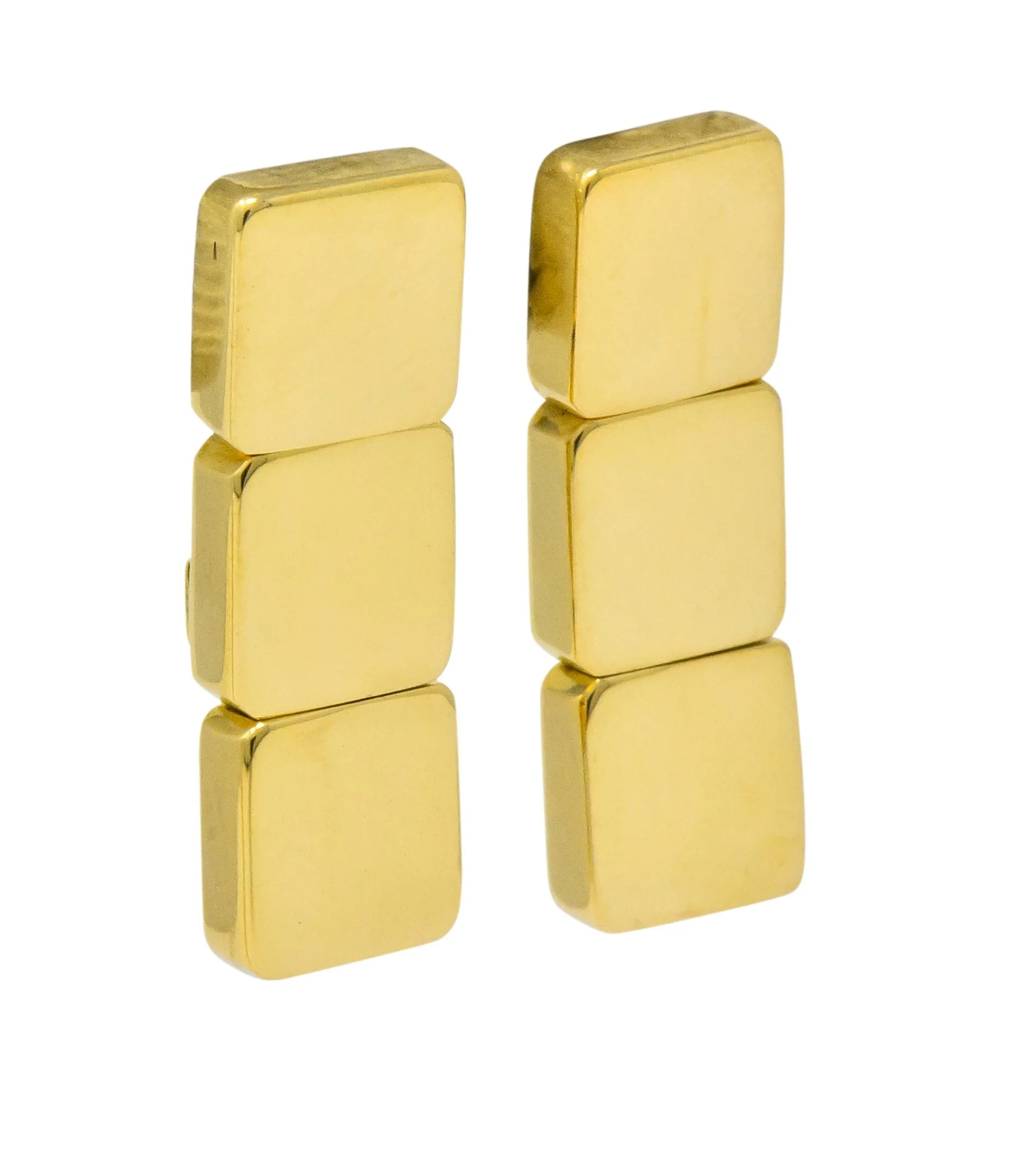 Tiffany & Co. Italy 18 Karat Gold Earrings Circa 2002 - Image 3