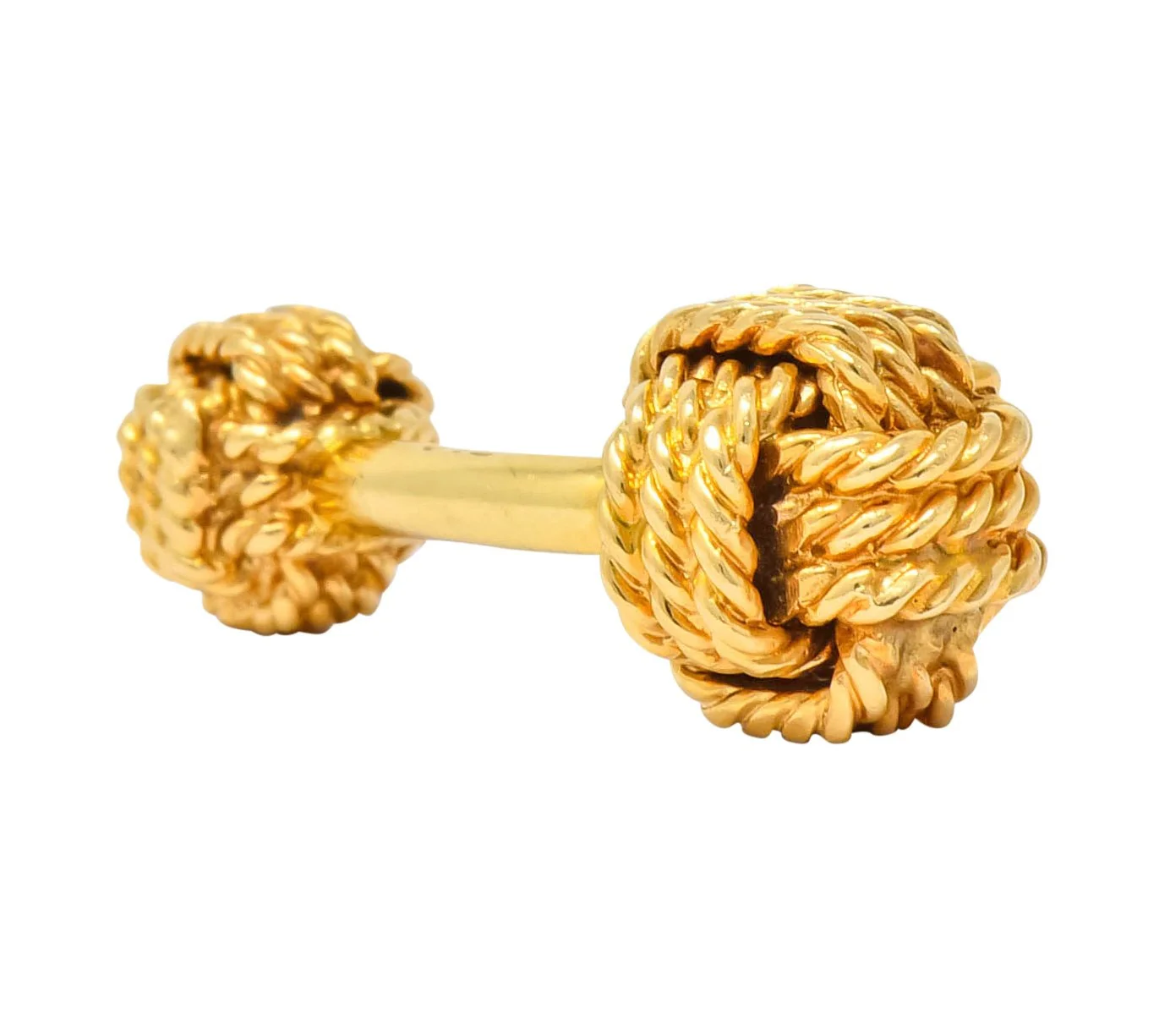 Tiffany & Co. Larter & Sons Mid-Century 14 Karat Gold Men's Knot Cufflinks - Image 3