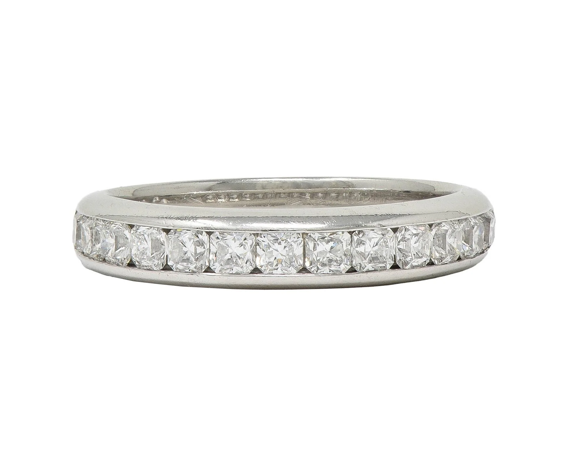 Tiffany & Co. Lucida Cut Diamond Platinum Contemporary Channel Band Ring