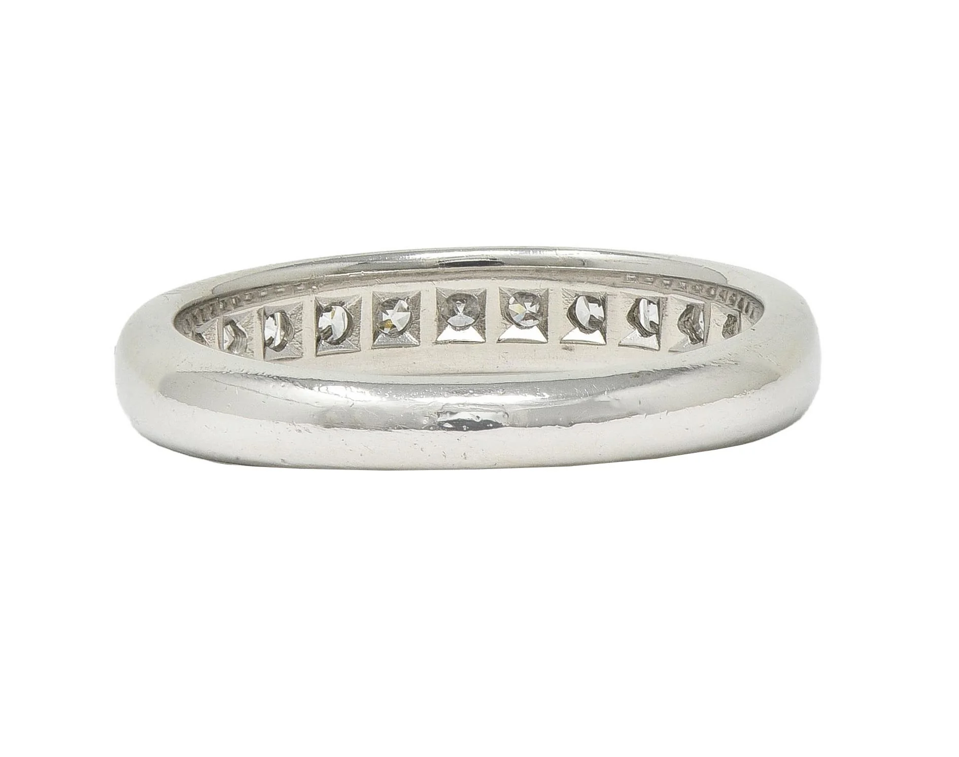Tiffany & Co. Lucida Cut Diamond Platinum Contemporary Channel Band Ring - Image 4