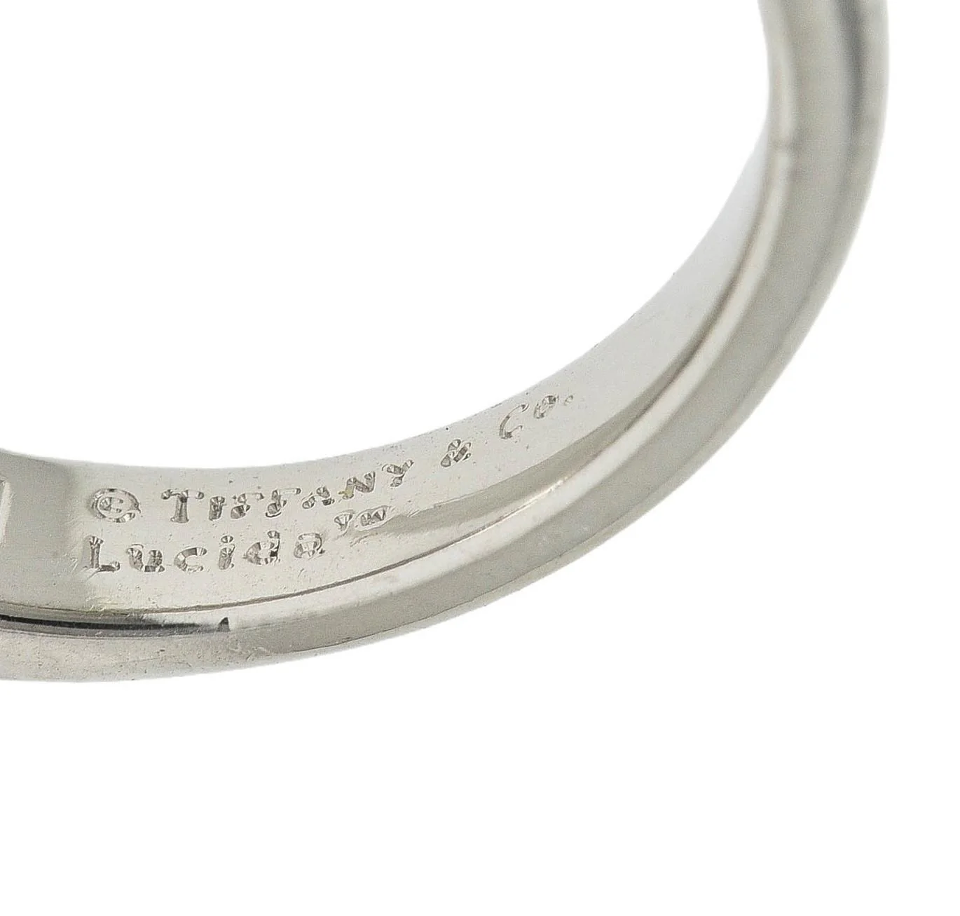 Tiffany & Co. Lucida Cut Diamond Platinum Contemporary Channel Band Ring - Image 7