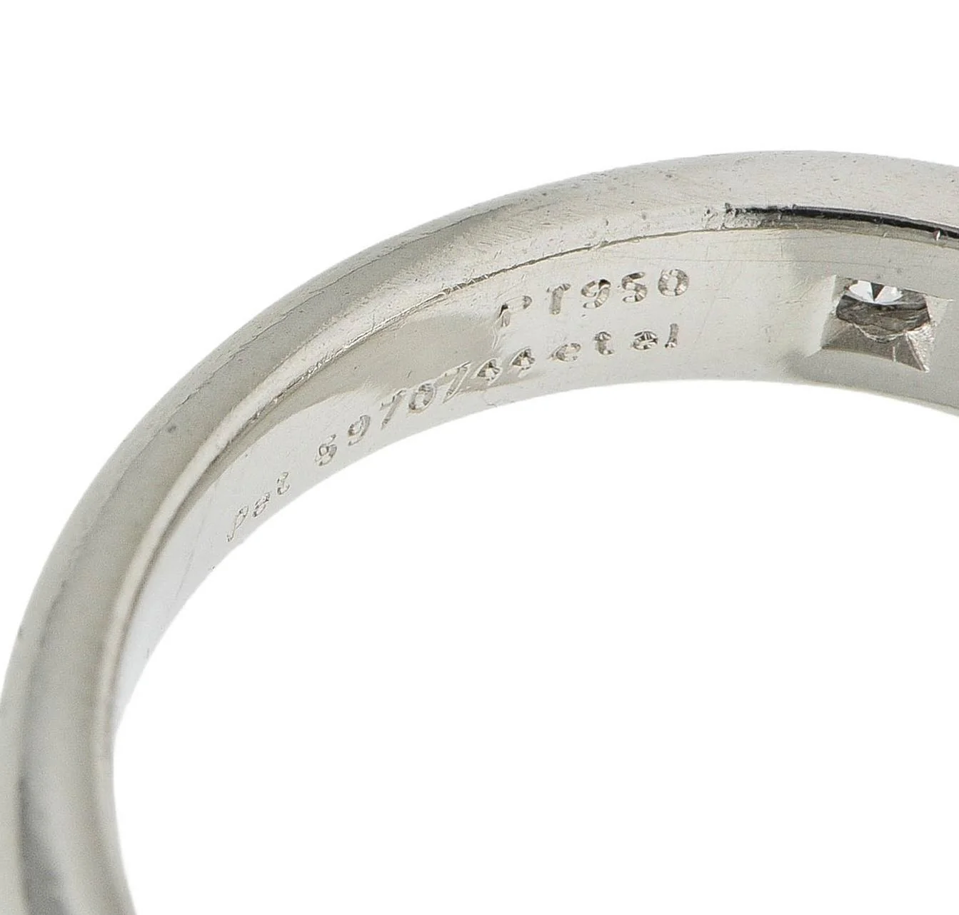 Tiffany & Co. Lucida Cut Diamond Platinum Contemporary Channel Band Ring - Image 8