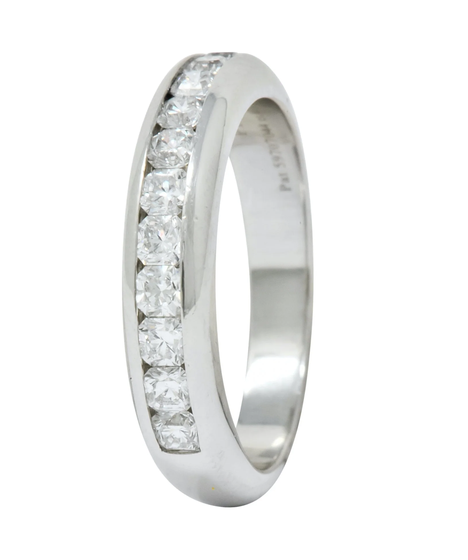 Tiffany & Co. Lucida Diamond Platinum Anniversary Stacking Band Ring - Image 8