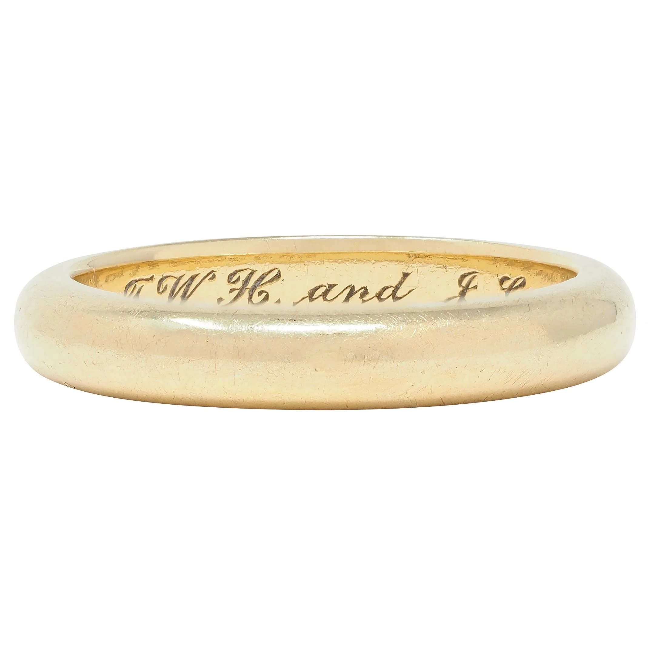 Tiffany & Co. Mid-Century 18 Karat Yellow Gold Vintage Wedding Band Ring - Image 3