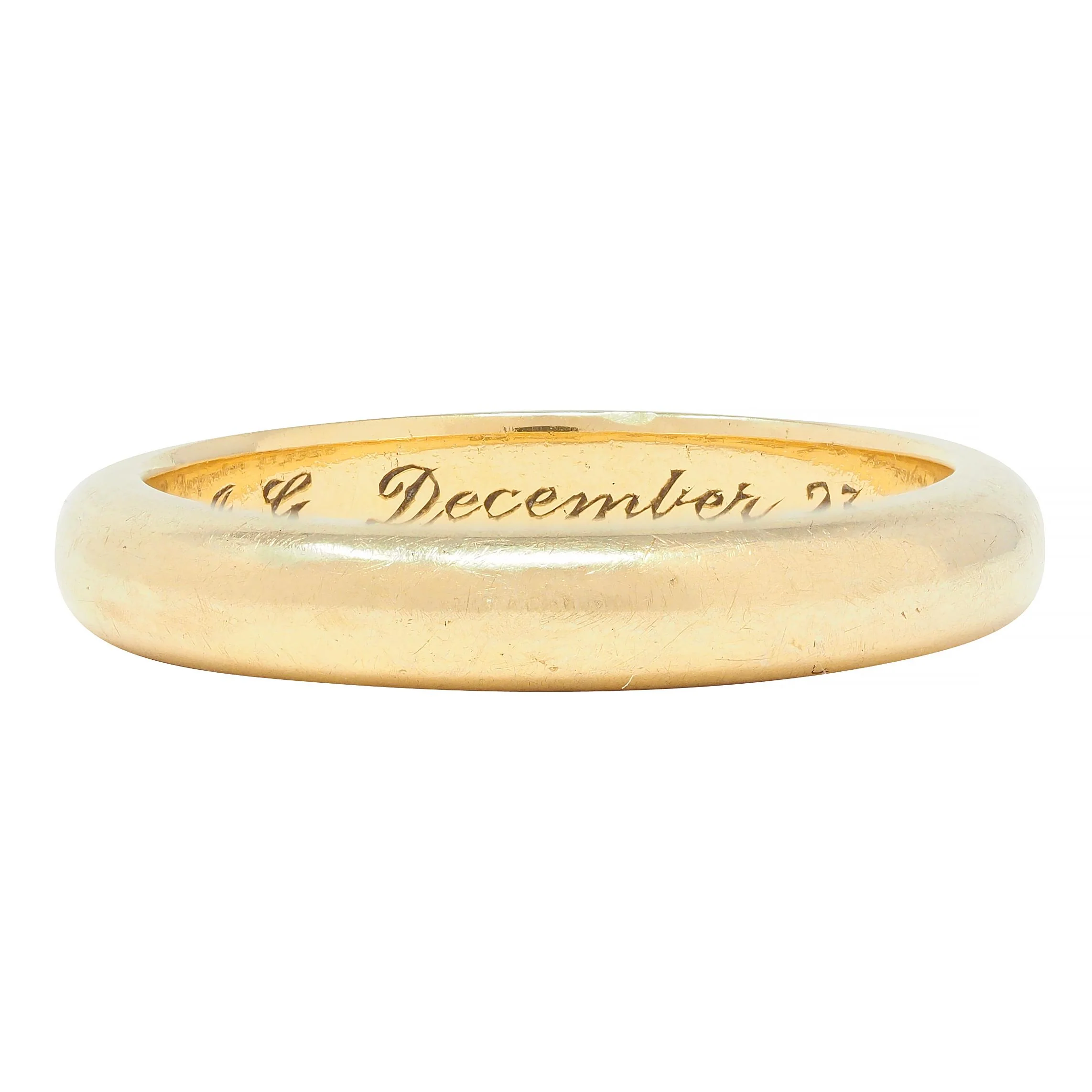 Tiffany & Co. Mid-Century 18 Karat Yellow Gold Vintage Wedding Band Ring - Image 4