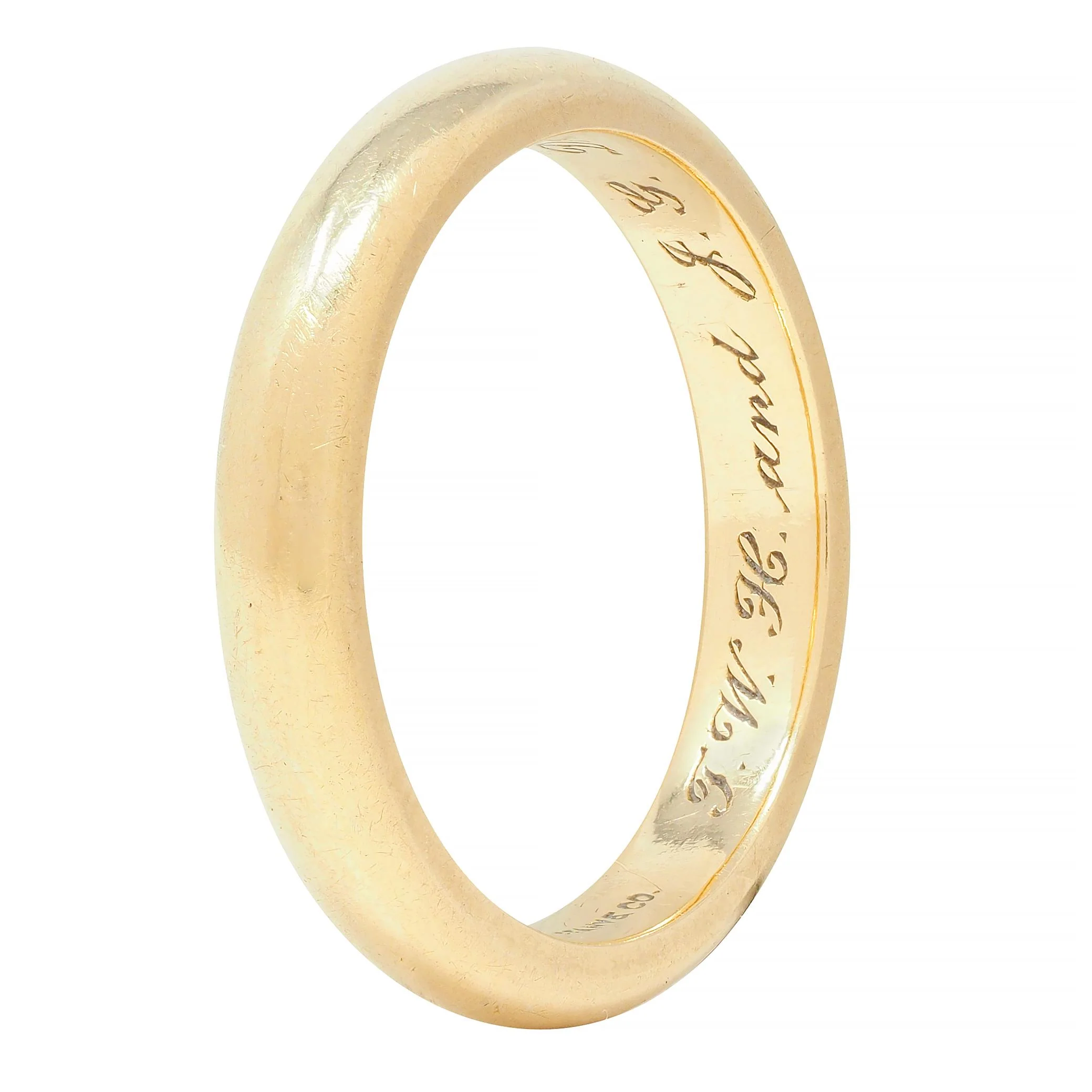 Tiffany & Co. Mid-Century 18 Karat Yellow Gold Vintage Wedding Band Ring - Image 8