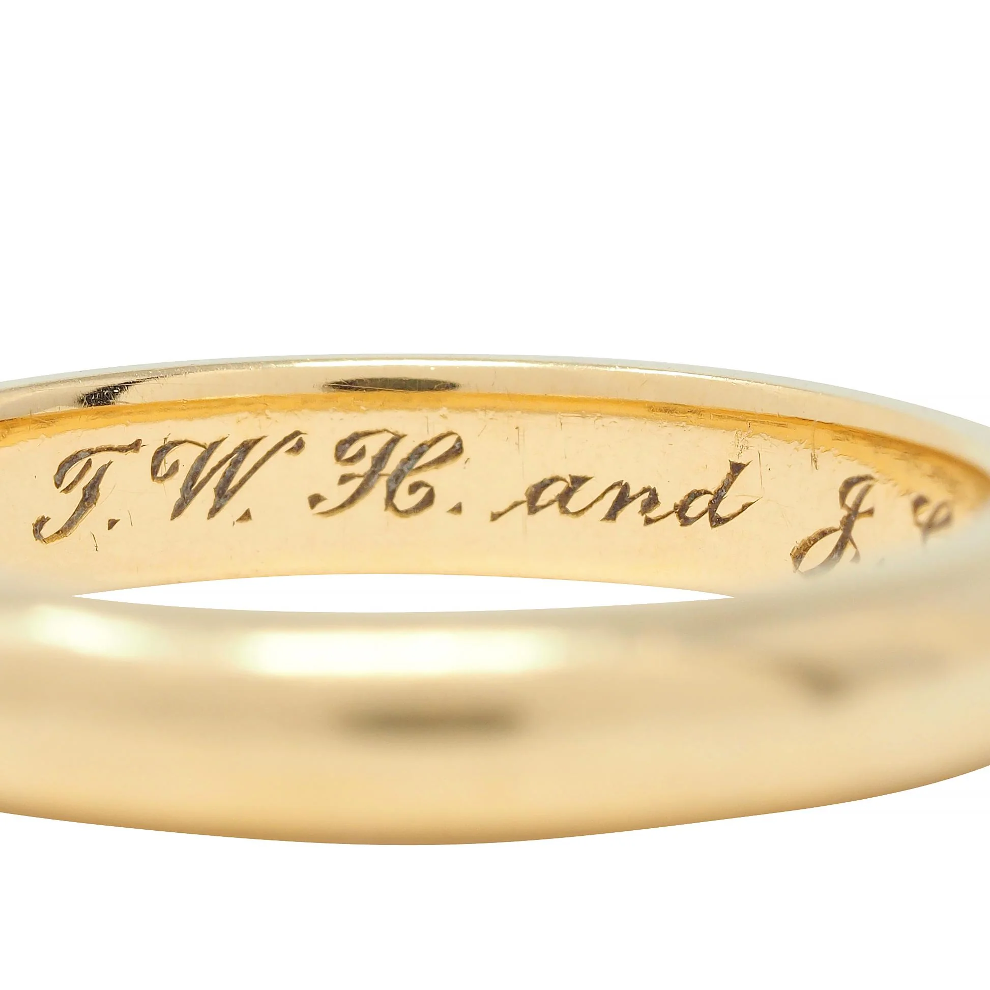 Tiffany & Co. Mid-Century 18 Karat Yellow Gold Vintage Wedding Band Ring - Image 9