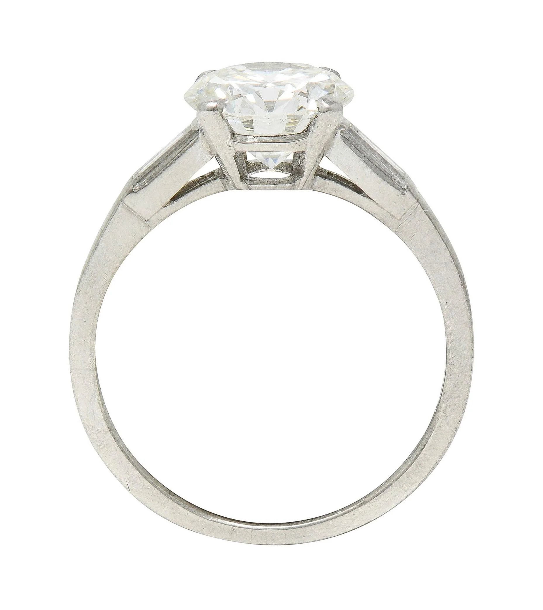 Tiffany & Co. Mid-Century 2.00 CTW Diamond Platinum Three Stone Vintage Engagement Ring GIA - Image 3