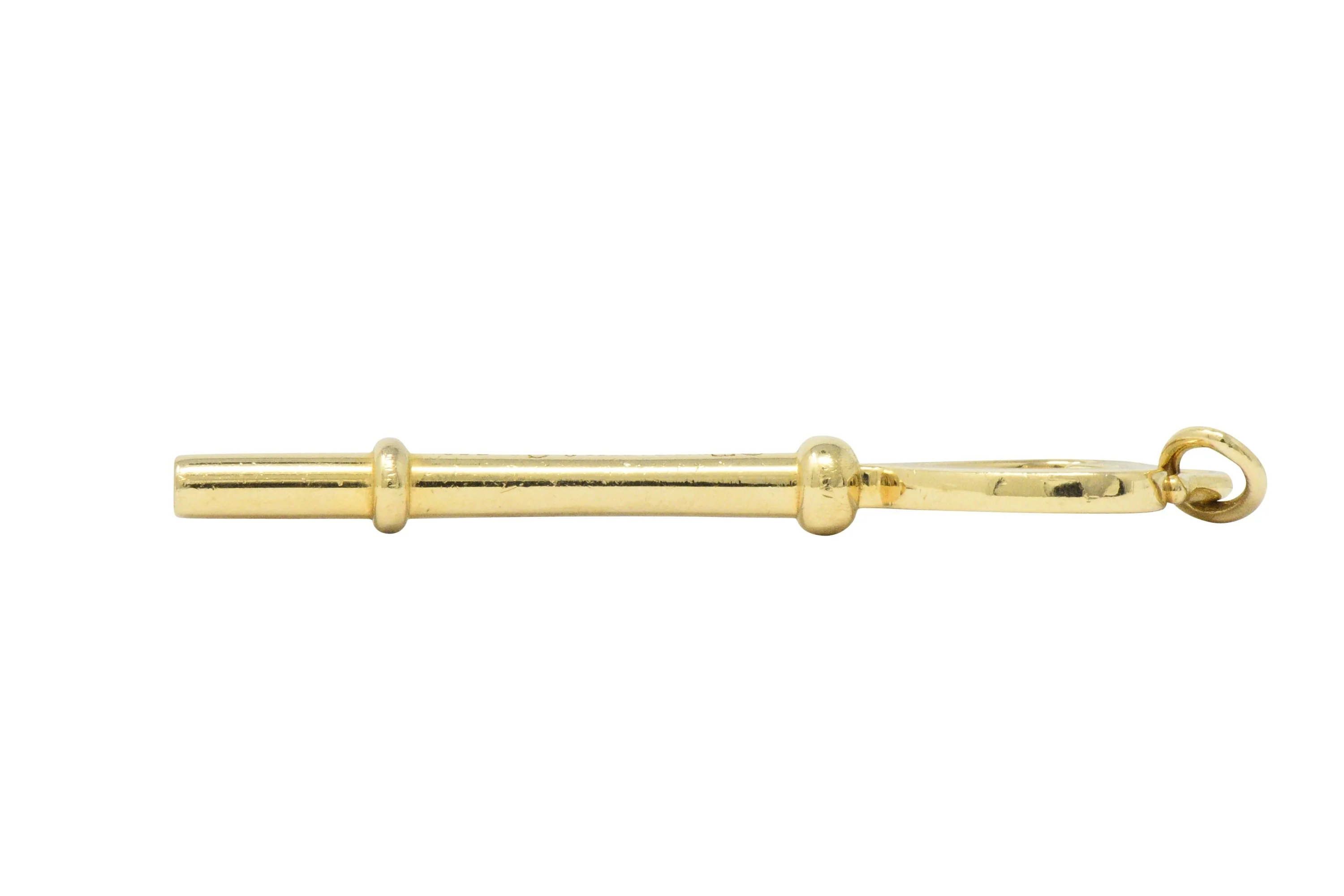 Tiffany & Co. Modern 18 Karat Gold Heart Key Pendant - Image 4