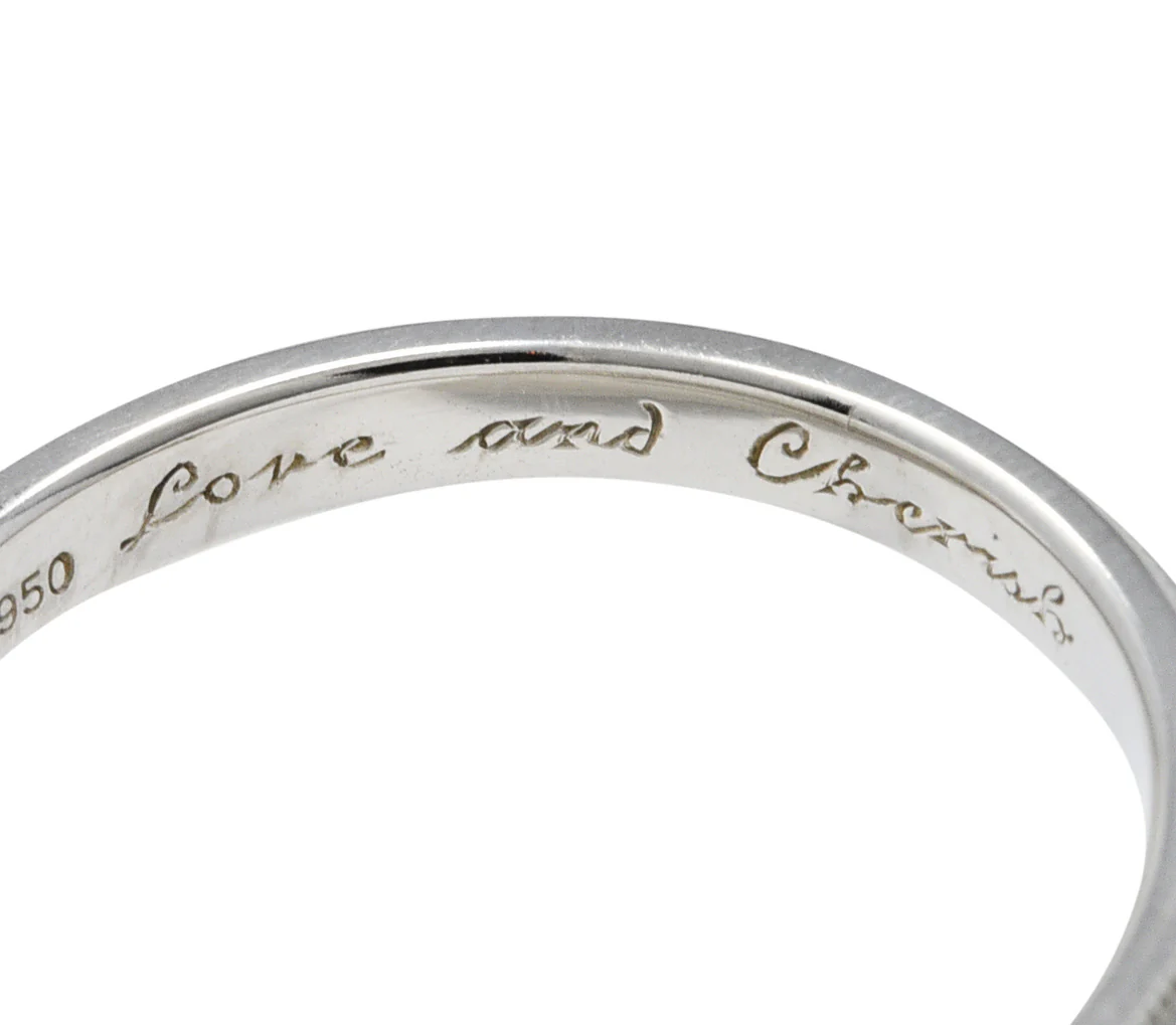 Tiffany & Co. Platinum 3MM Men's Wedding Band Ring - Image 4
