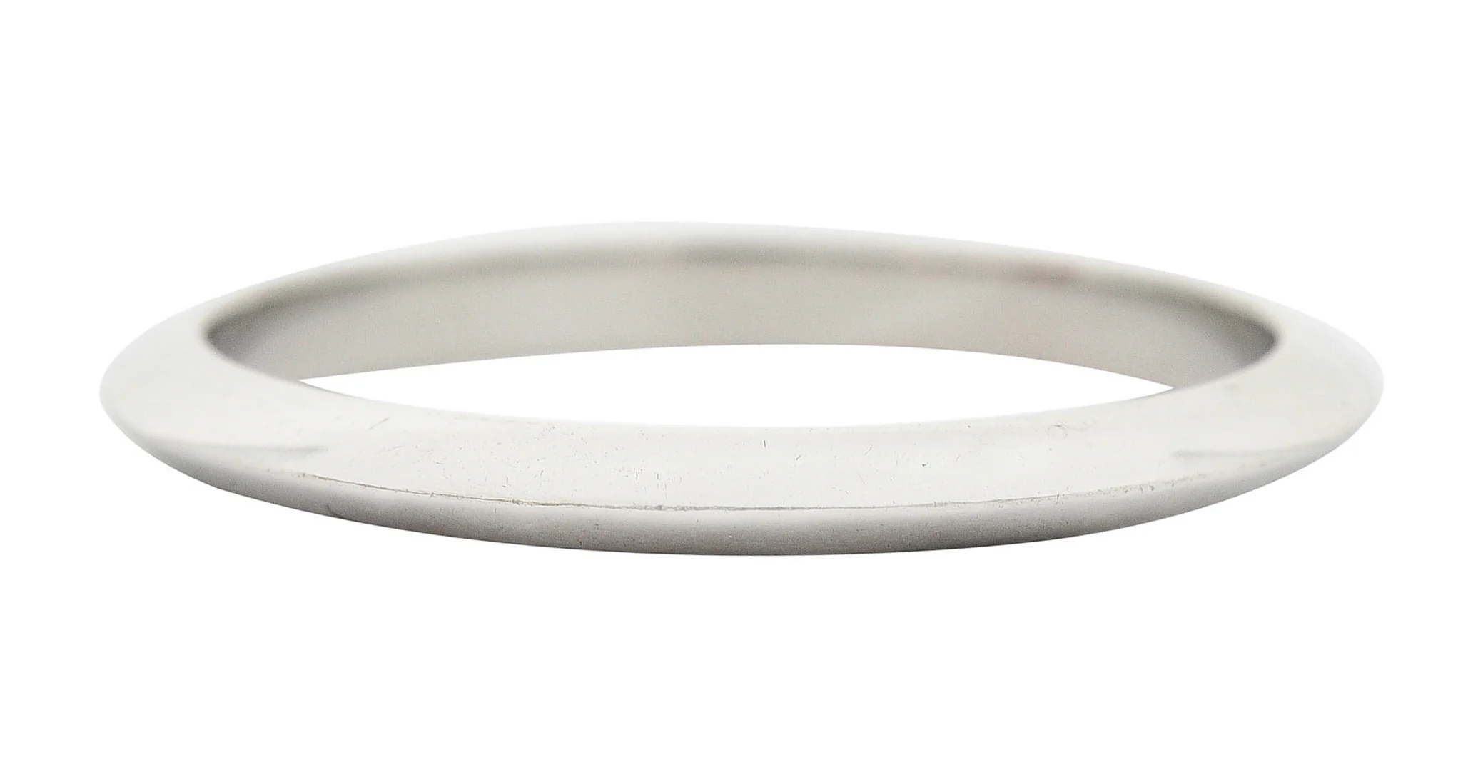Tiffany & Co. Platinum Knife Edge Wedding Band Ring - Image 3