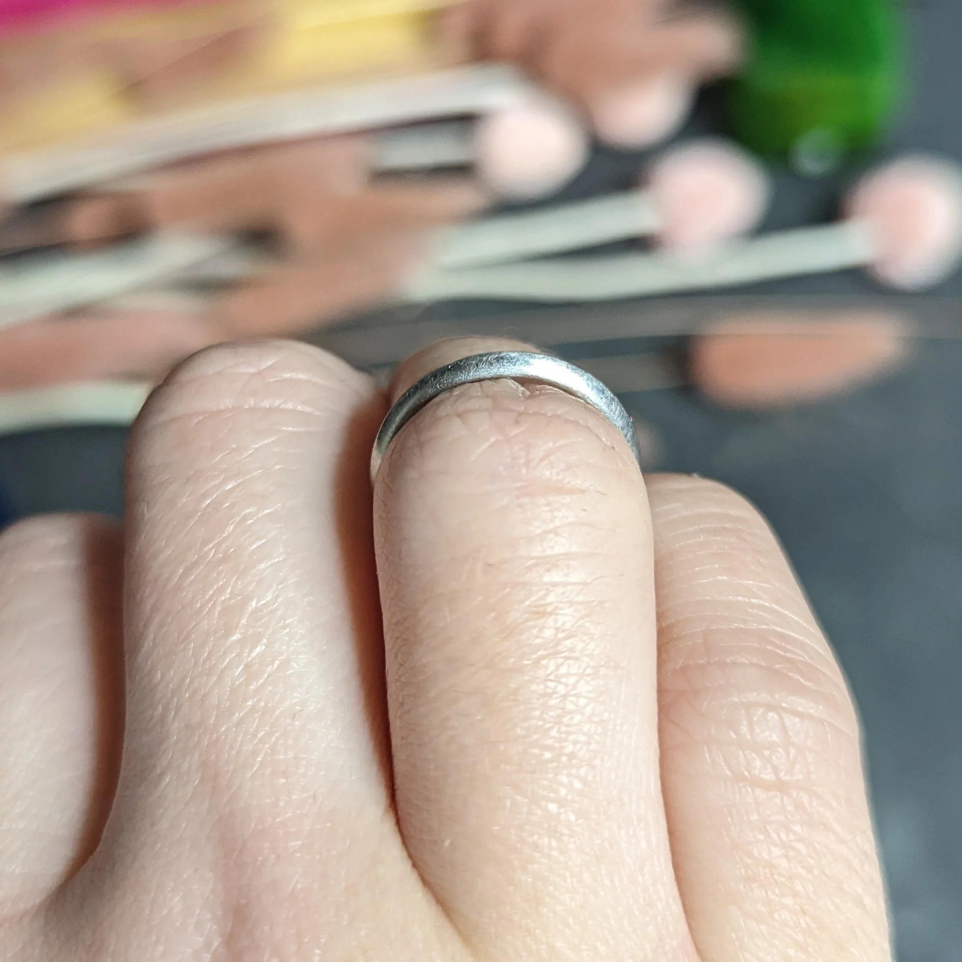 Tiffany & Co. Platinum Knife Edge Wedding Band Stack Ring - Image 10
