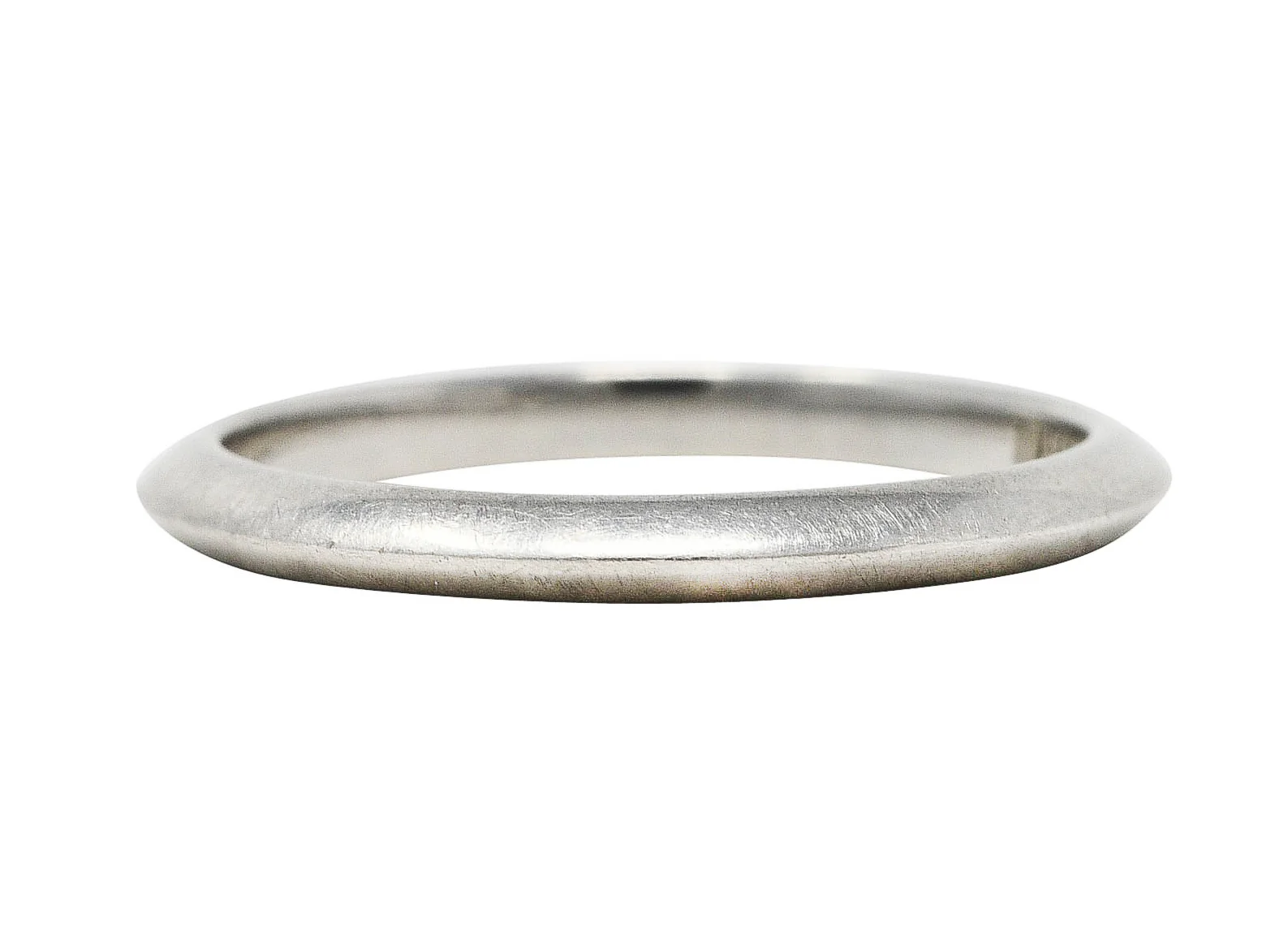 Tiffany & Co. Platinum Knife Edge Wedding Band Stack Ring - Image 2