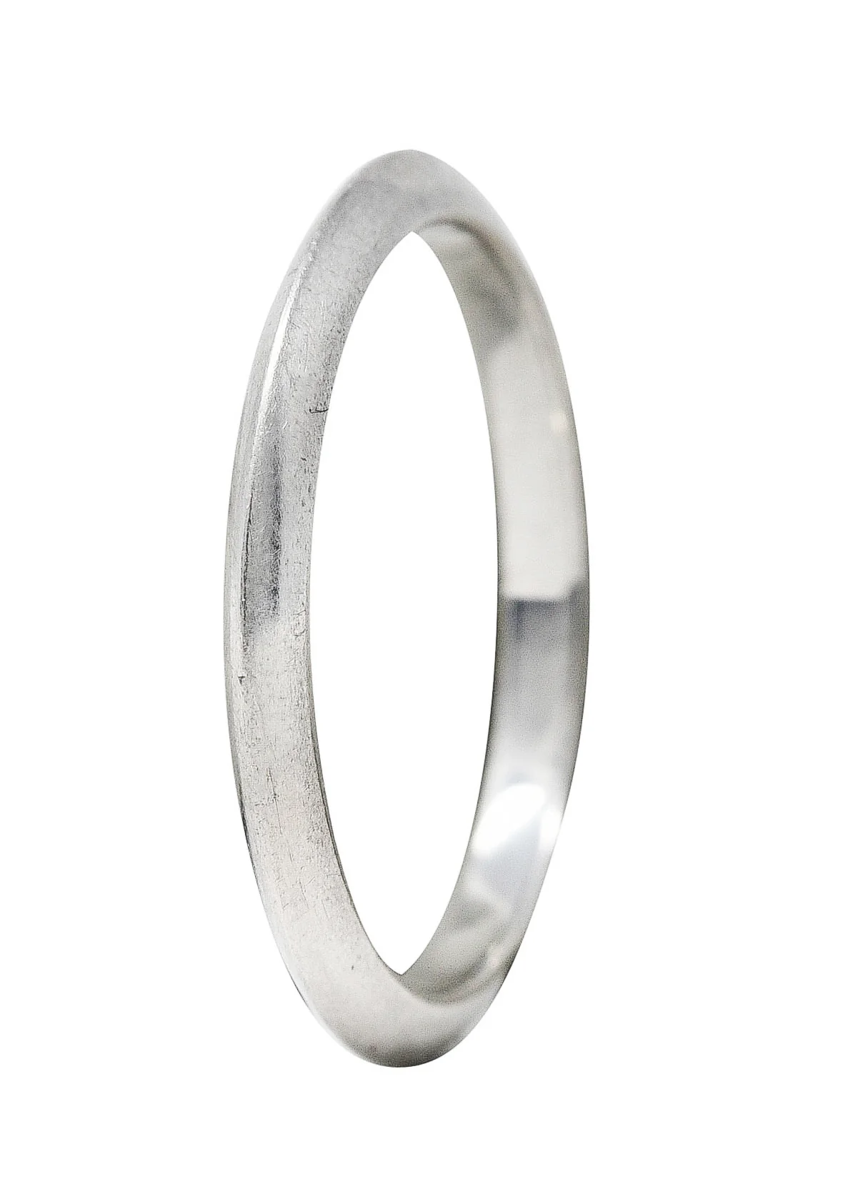Tiffany & Co. Platinum Knife Edge Wedding Band Stack Ring - Image 3