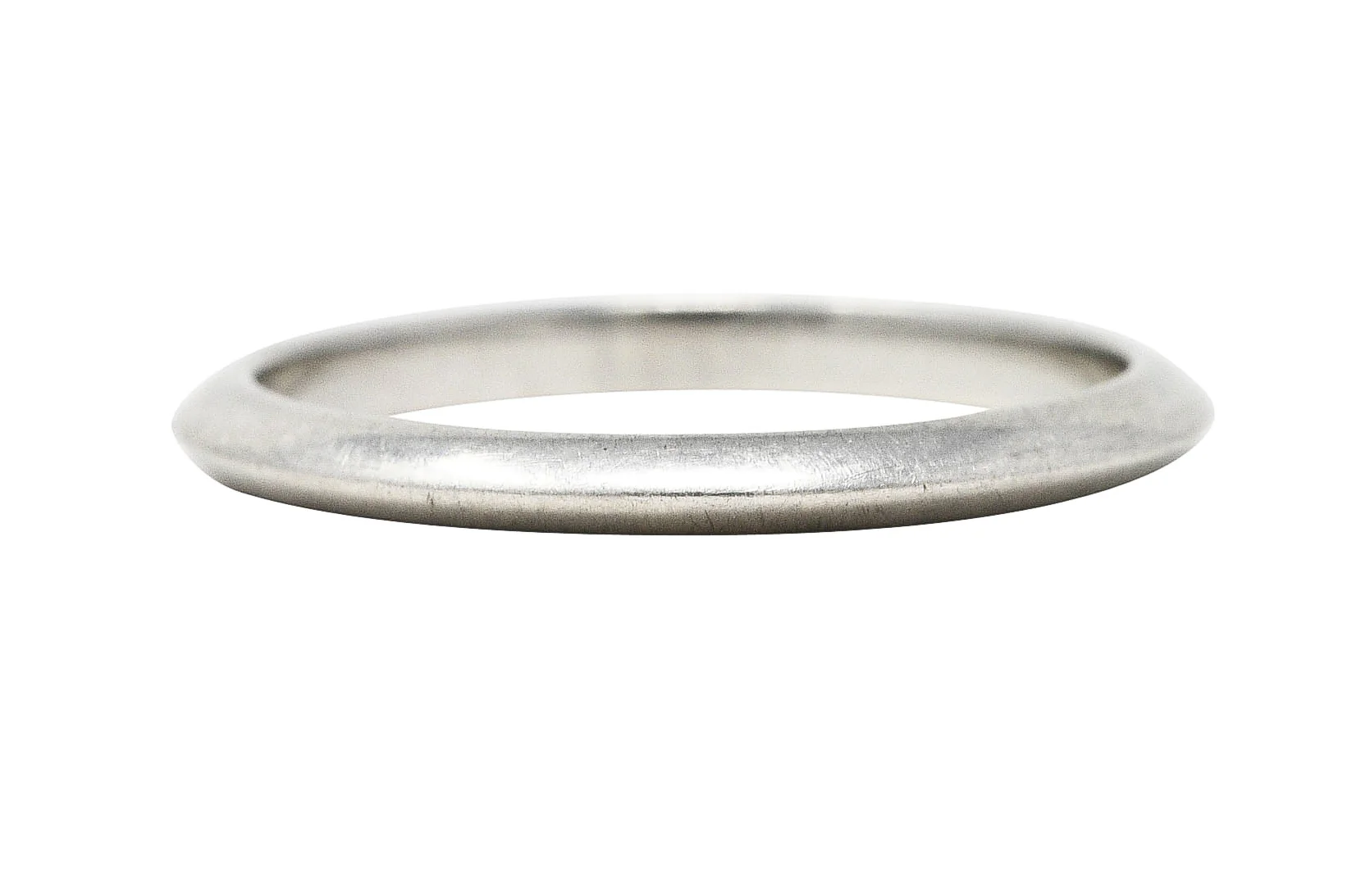 Tiffany & Co. Platinum Knife Edge Wedding Band Stack Ring - Image 4