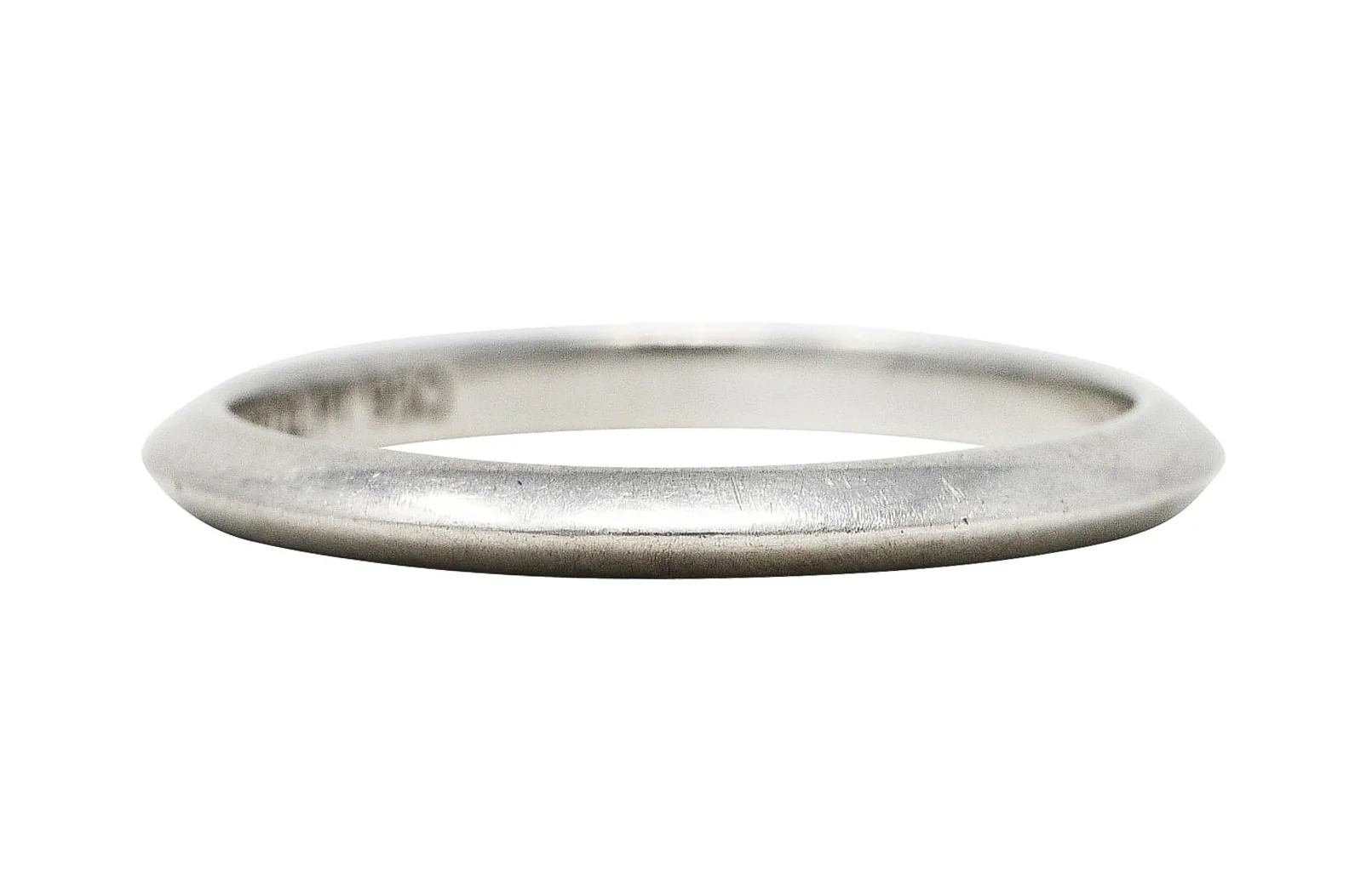 Tiffany & Co. Platinum Knife Edge Wedding Band Stack Ring - Image 6