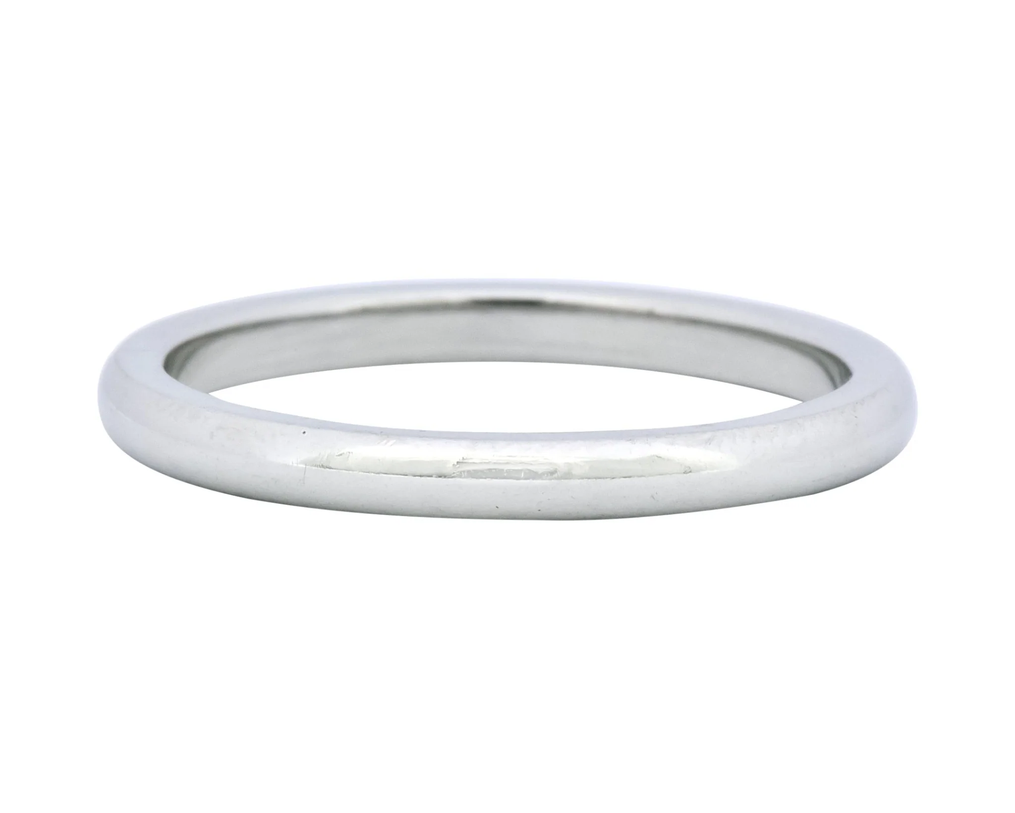 Tiffany & Co. Platinum Stacking Unisex Band Ring - Image 2