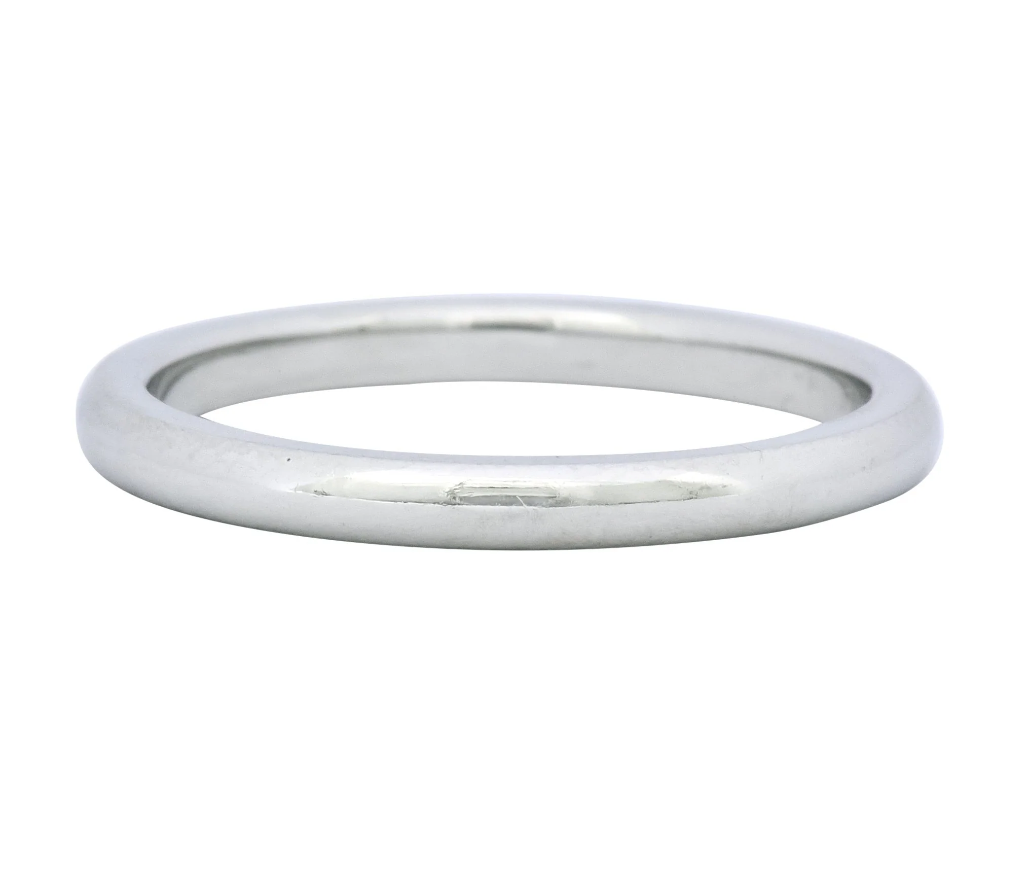 Tiffany & Co. Platinum Stacking Unisex Band Ring - Image 3