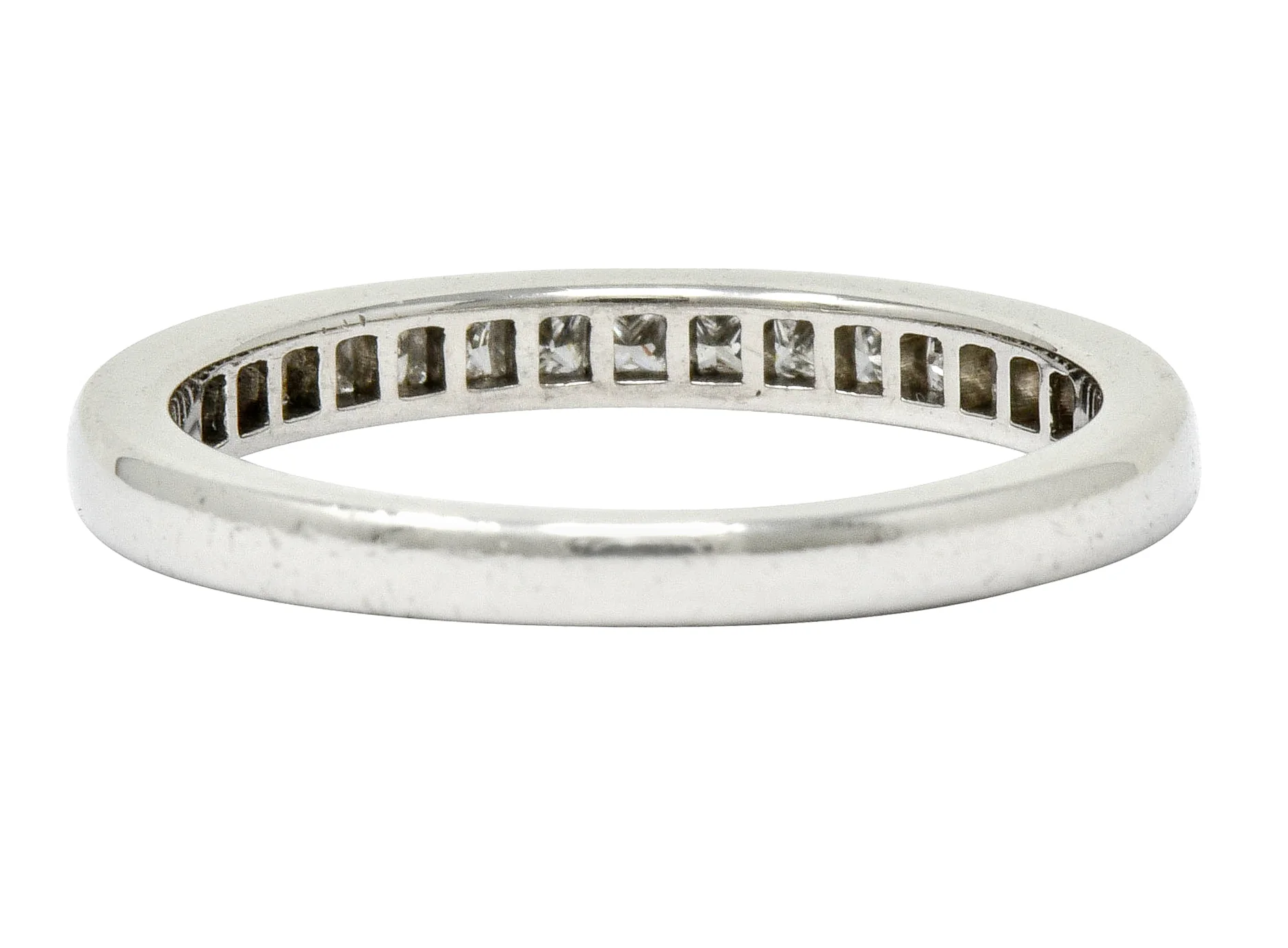 Tiffany & Co. Princess Cut Diamond Platinum Channel Band Ring - Image 4