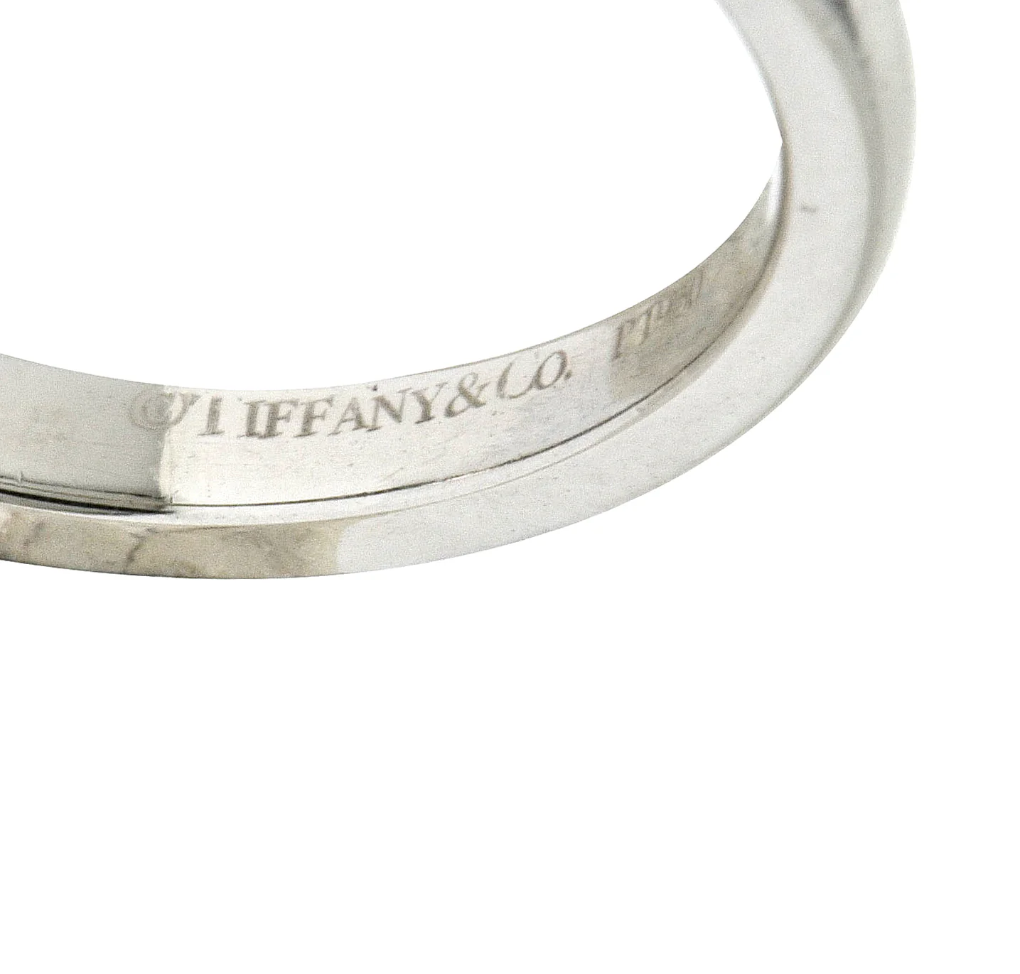 Tiffany & Co. Princess Cut Diamond Platinum Channel Band Ring - Image 7