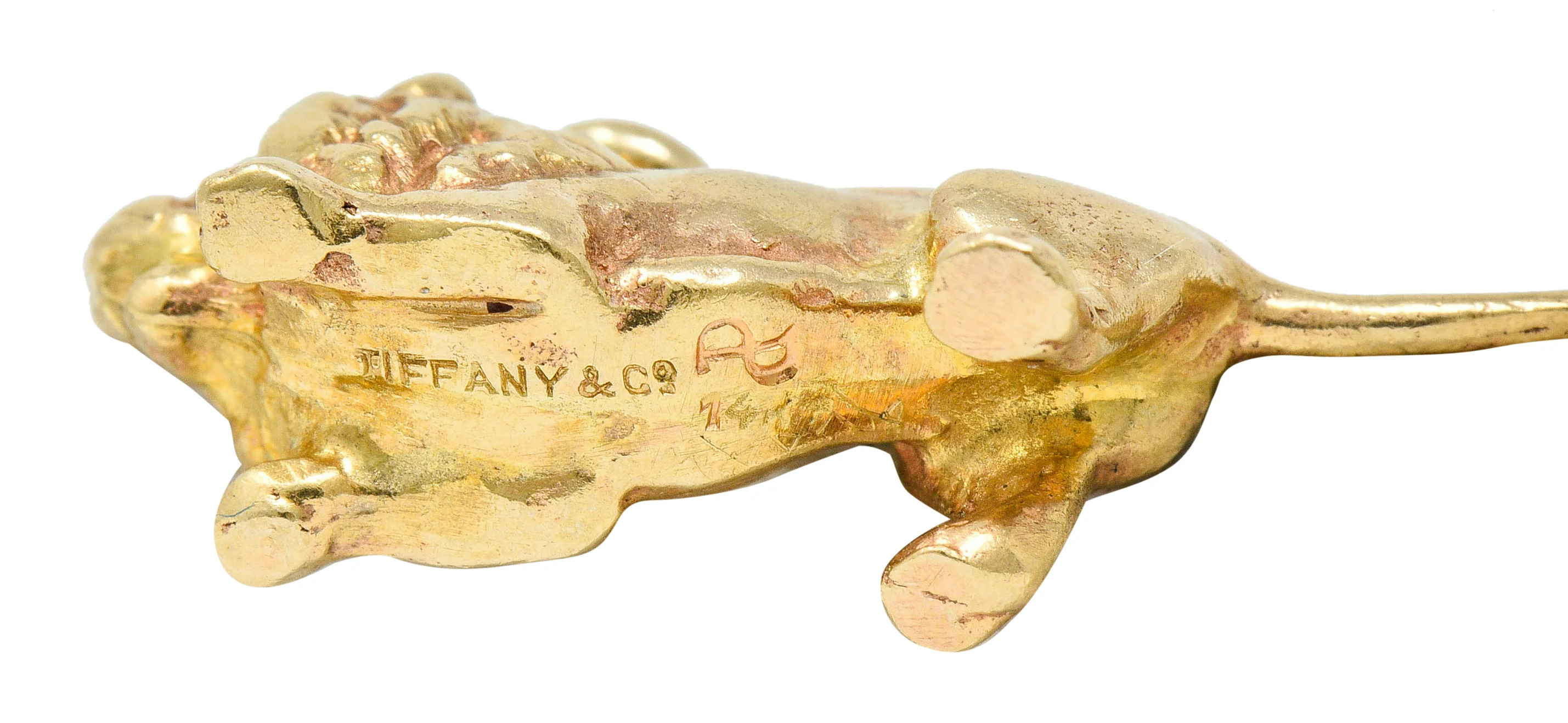 Tiffany & Co. Retro 14 Karat Gold Lion Charm - Image 8