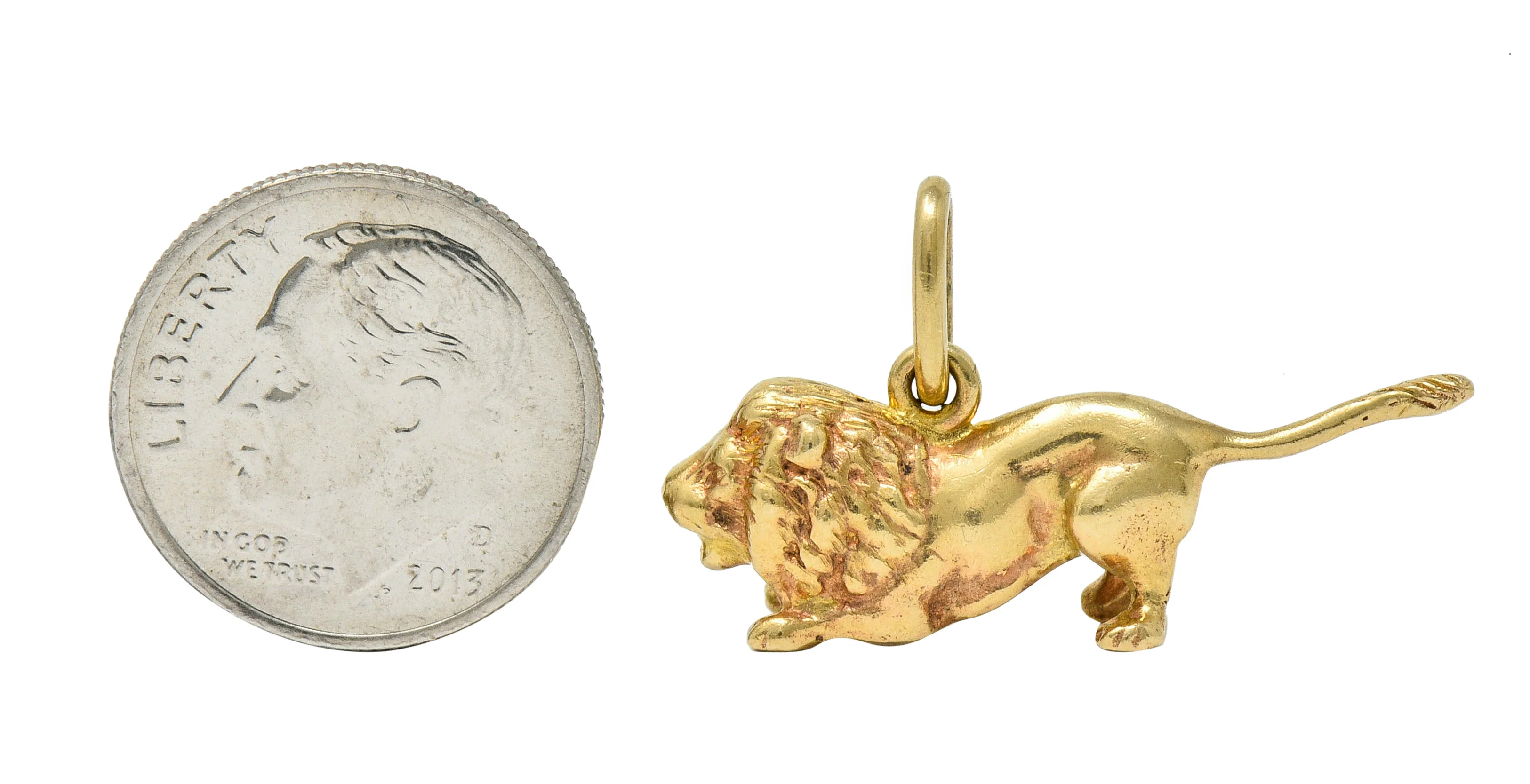 Tiffany & Co. Retro 14 Karat Gold Lion Charm - Image 9